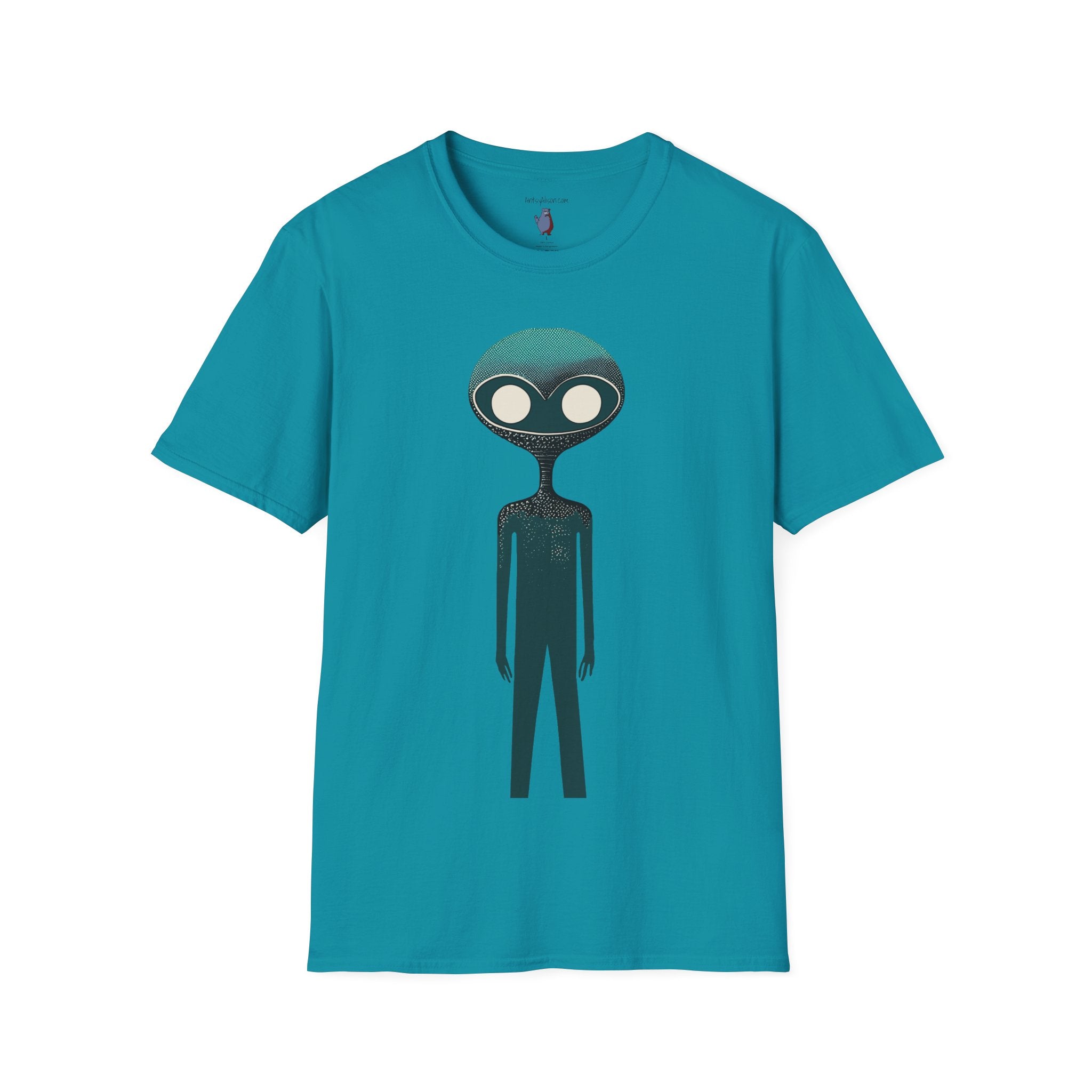 Midwest Modern UAP UFO Alien Number Two Graphic Art Tee - 100% Cotton T-Shirt