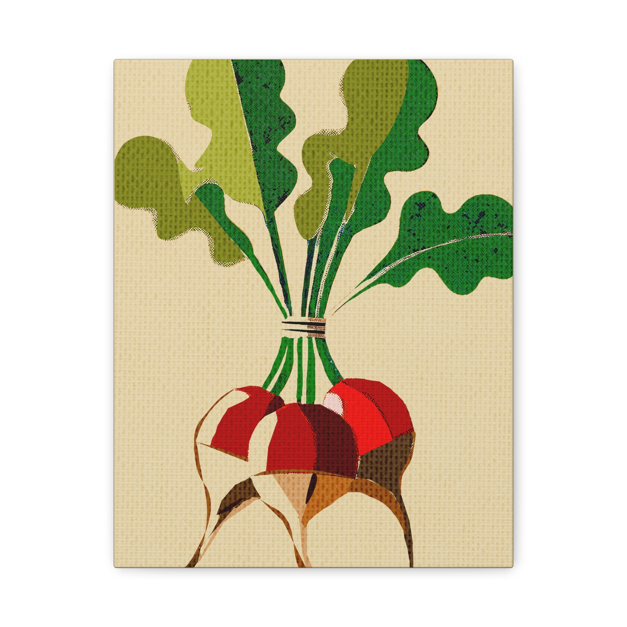 Vibrant Modern Bundle of Red Radish Art Print - Matte Canvas, Stretched, 1.25"