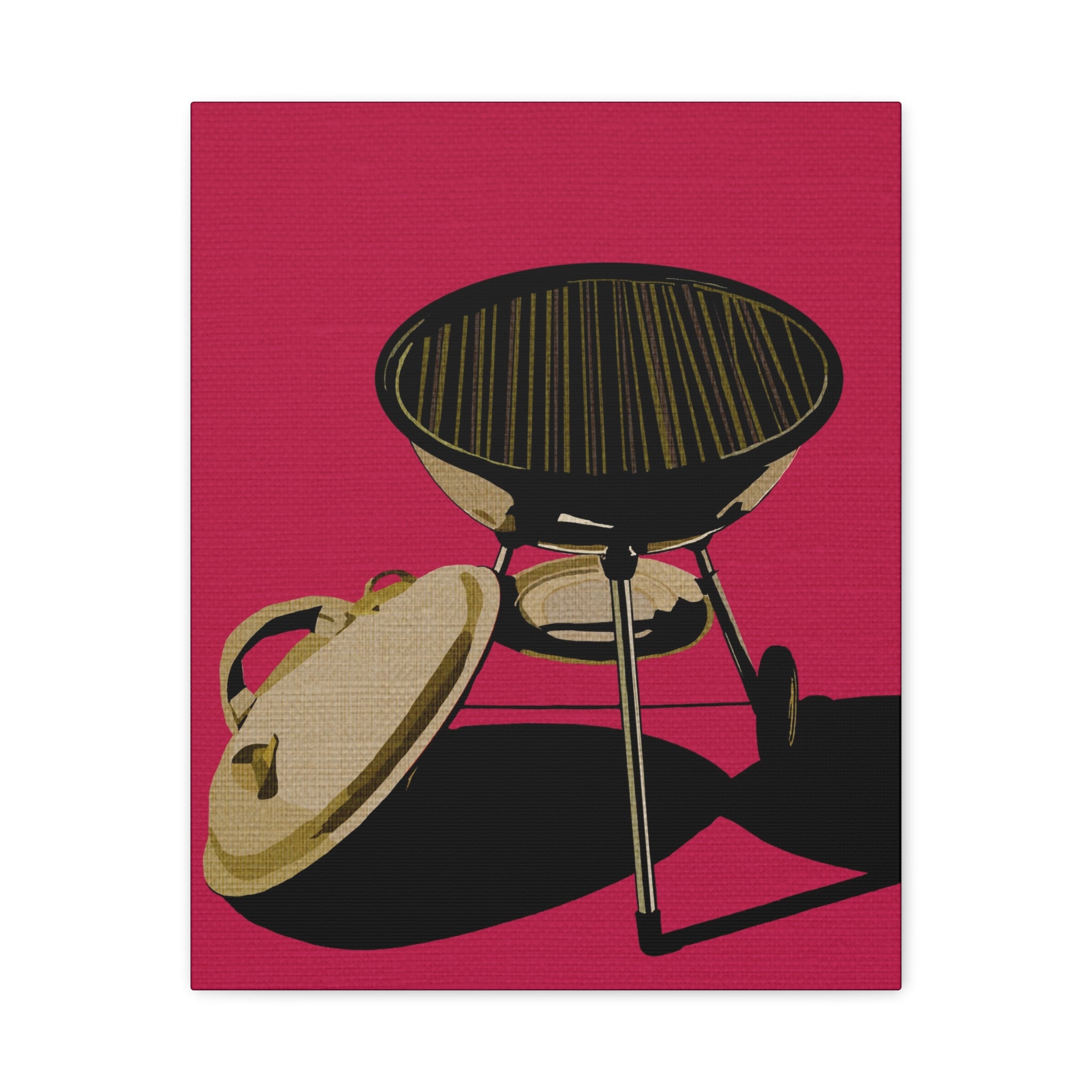 Midwest Modern Pop Art Summertime Classic Grill Graphic Art Print - Matte Canvas, Stretched, 1.25" - home decor, wall art, summertime, iconic