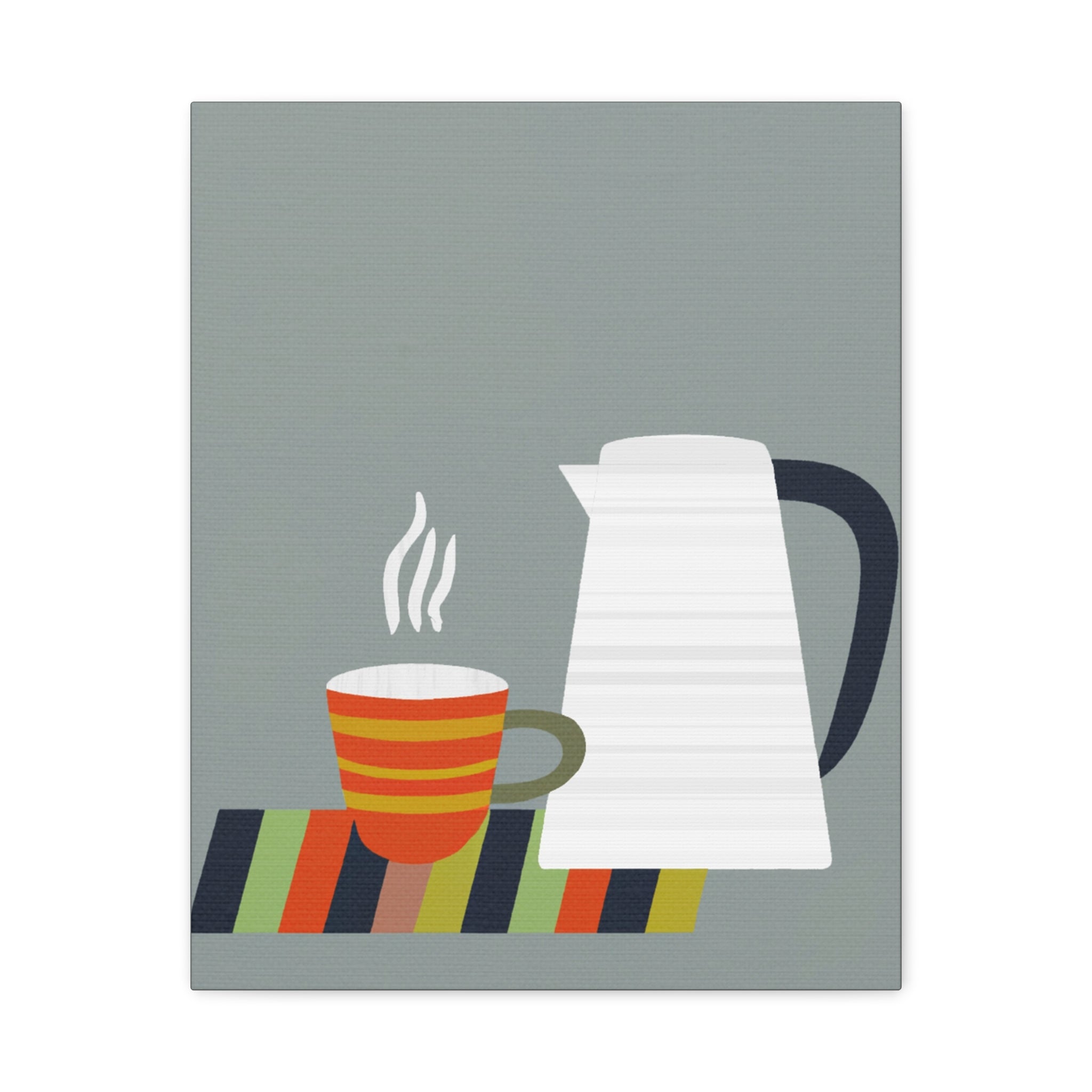Midwest Modern Coffee Break Graphic Art Print - Matte Canvas, Stretched, 1.25"