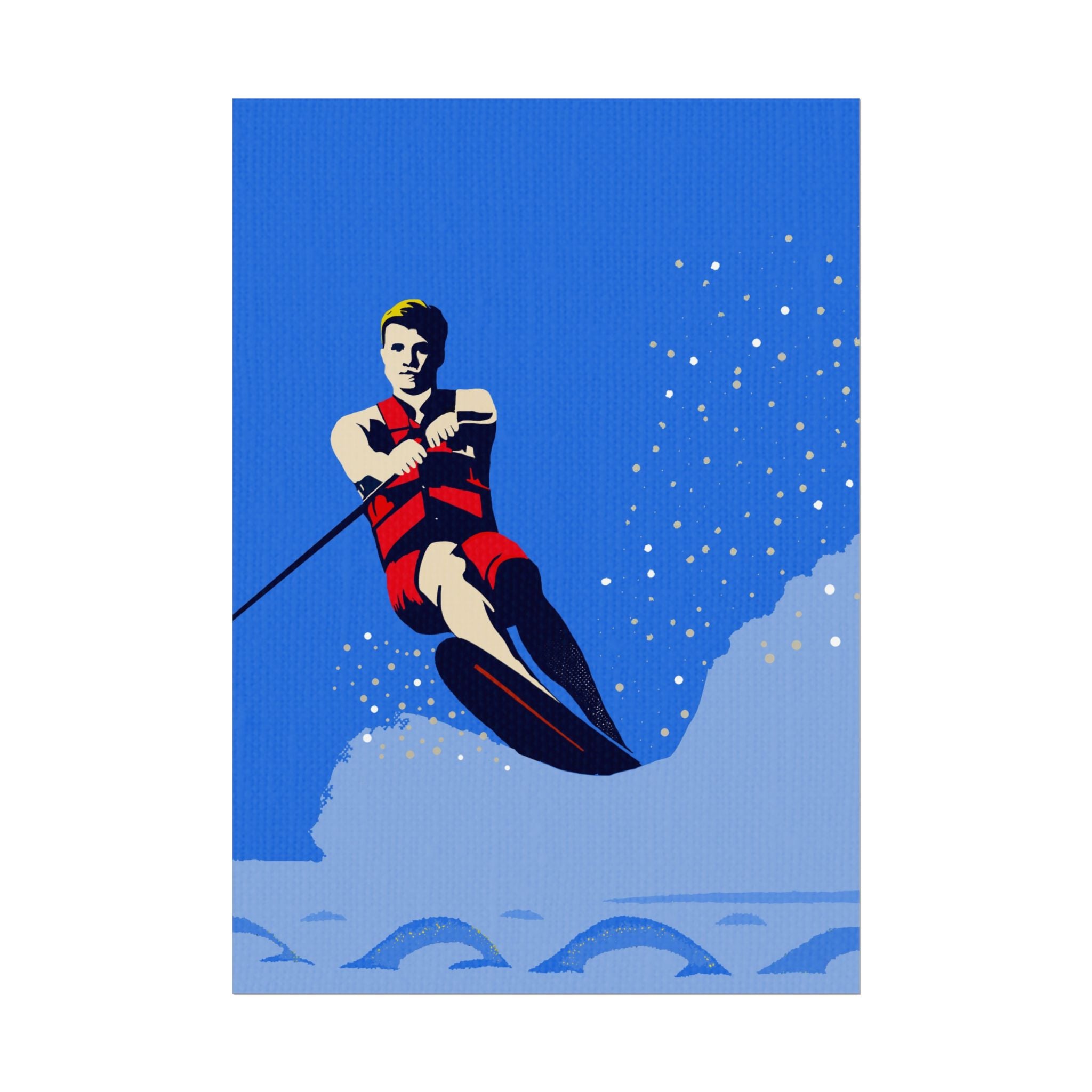 Outdoor Activity Water Skier Poster, Rolled Poster -  nature lovers, outdoor activities, summer, water ski
