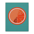 Midwest Modern Icon Pop Art Orange Slice Print - Matte Canvas, Stretched, 1.25" - wall decor, fun art,  bold, fruit, orange