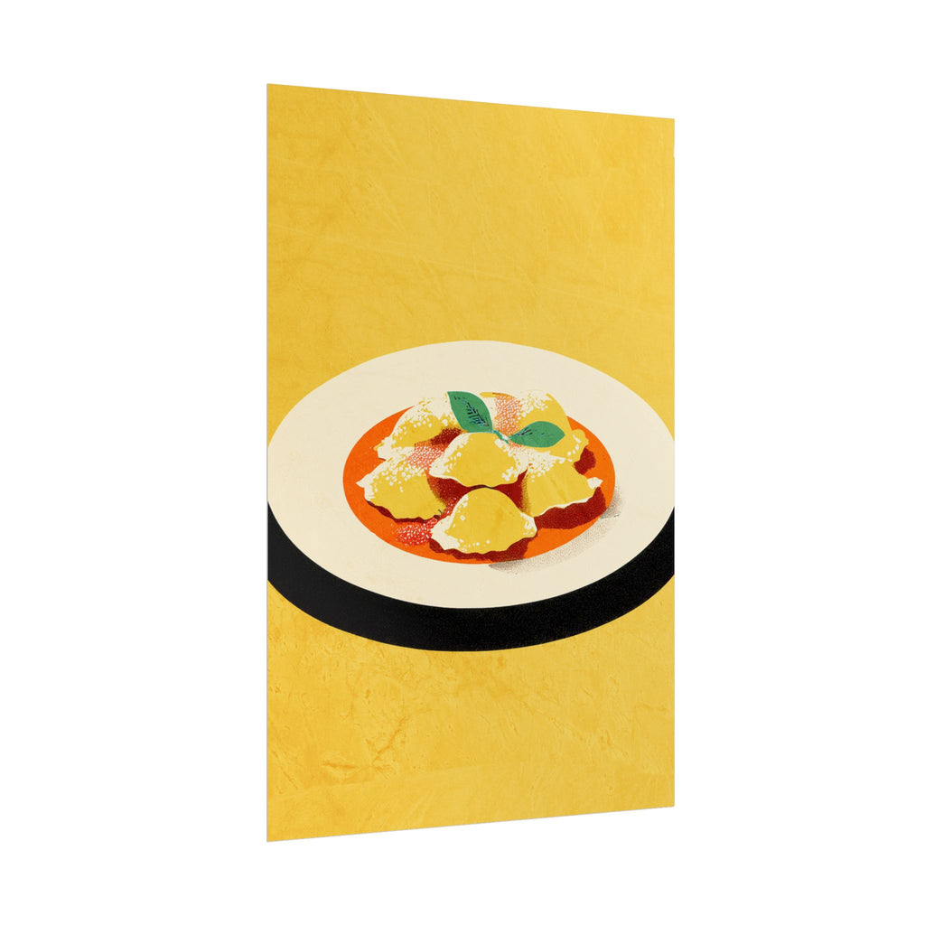 Comfort Food Pop Art Print-Ravioli Pasta Rolled Poster