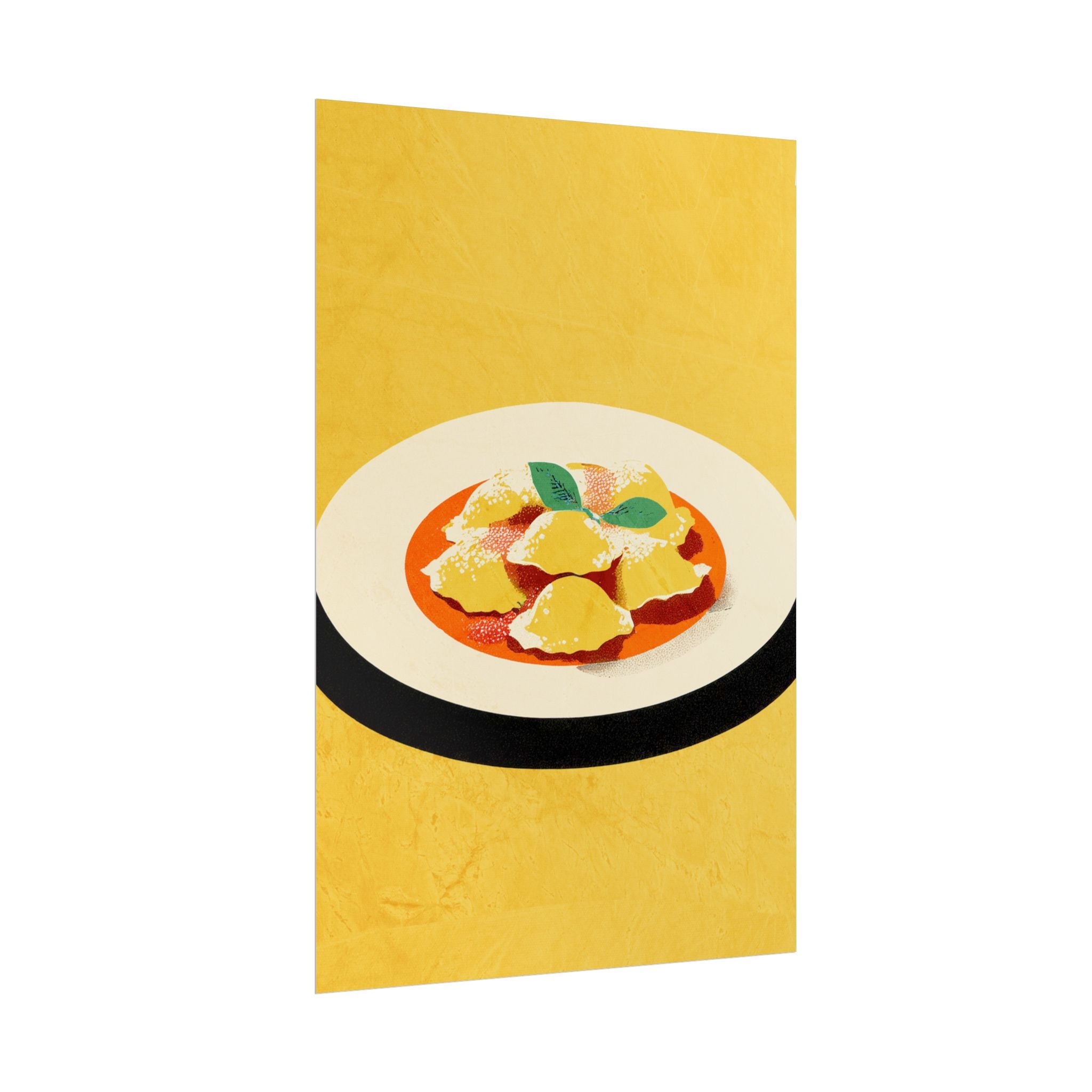 Comfort Food Pop Art Print-Ravioli Pasta Rolled Poster