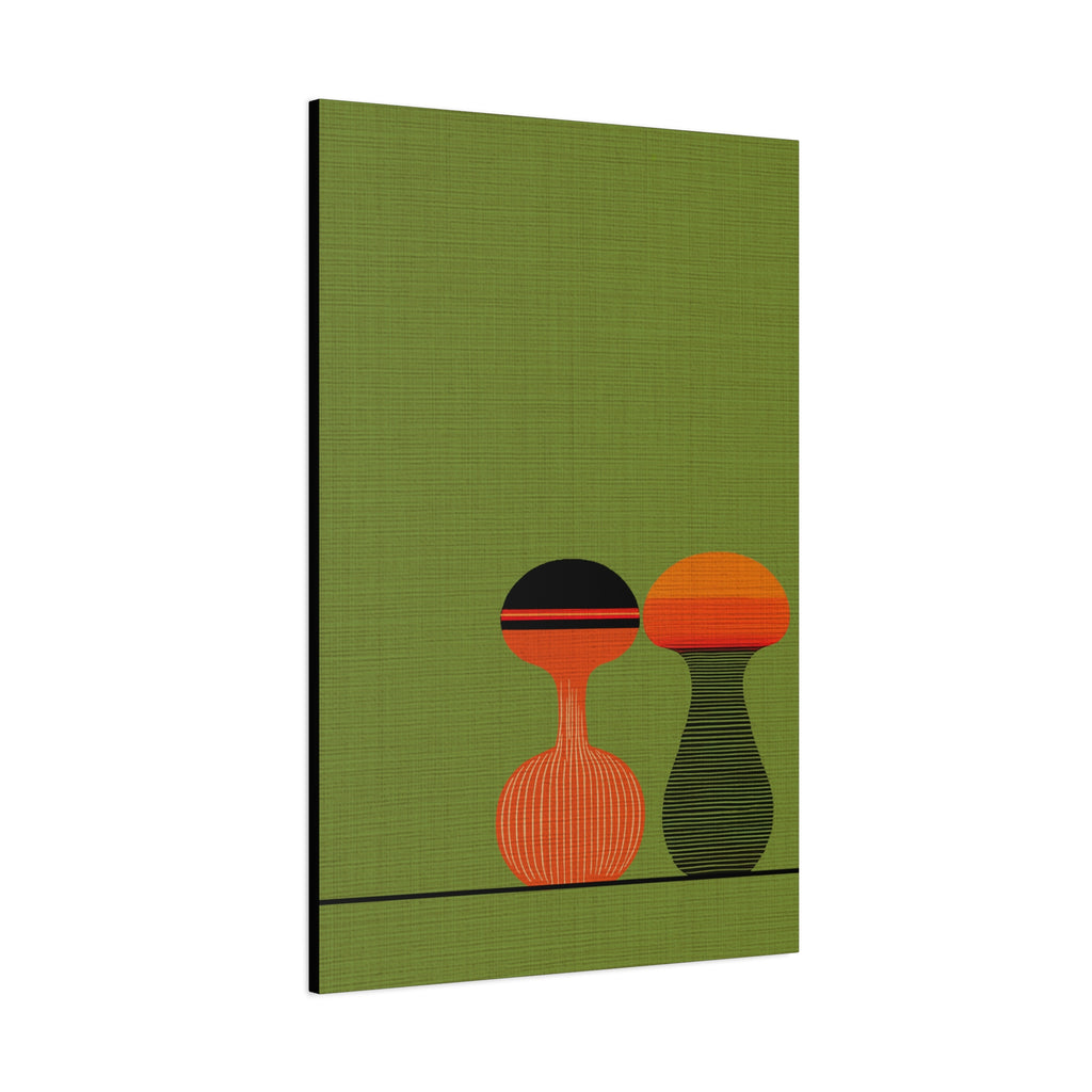 Midwest Mod Salt & Pepper Print - Danish Modern Inspired - Matte Canvas, Stretched, 1.25"