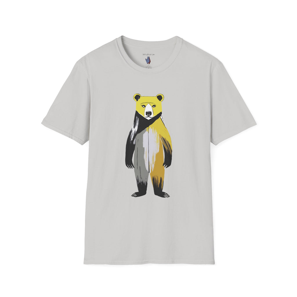 The Painted Black Bear Graphic Art Tee - 100% Cotton T-Shirt