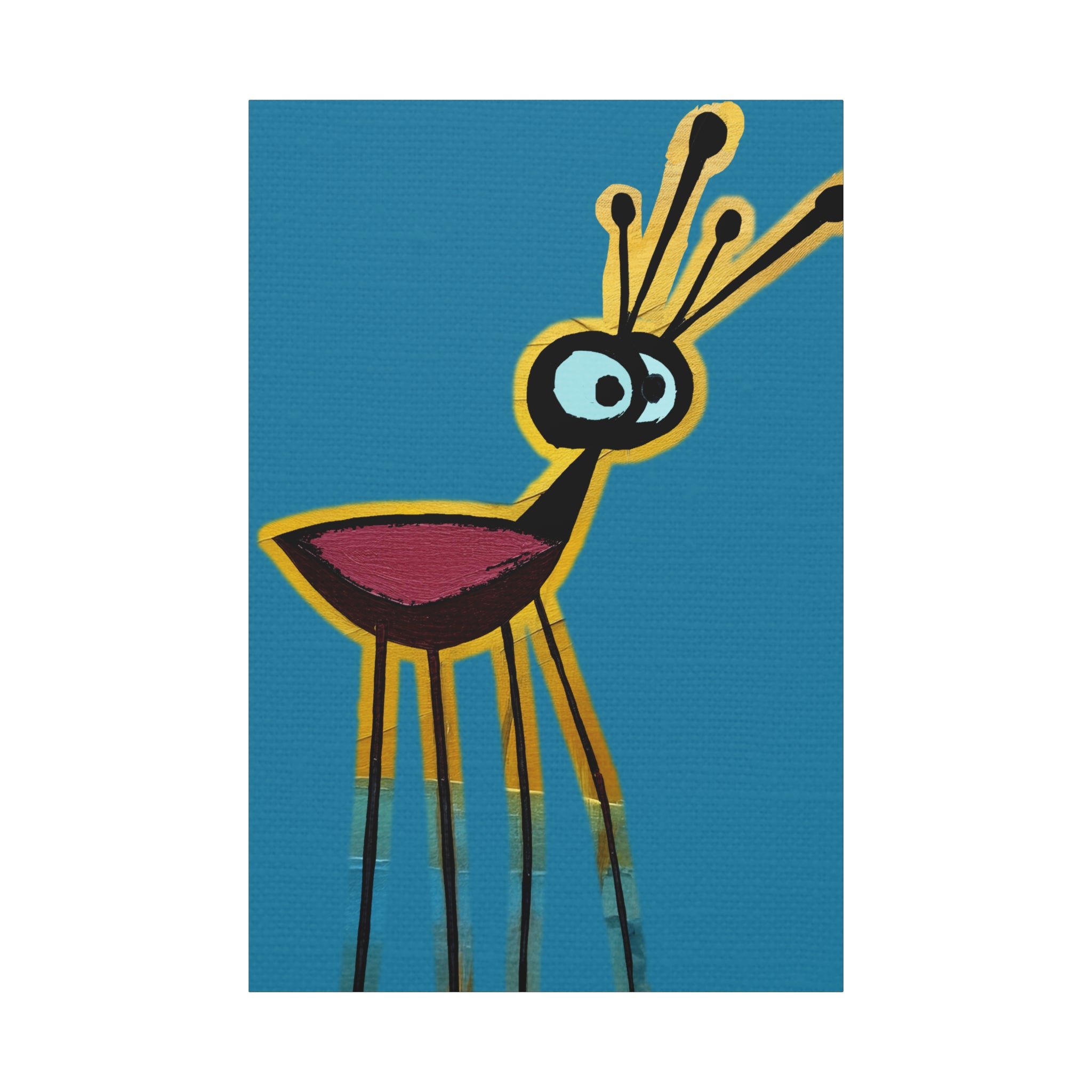 Midwest Mod Quirky Insect Art Print  - Matte Canvas, Stretched, 1.25"