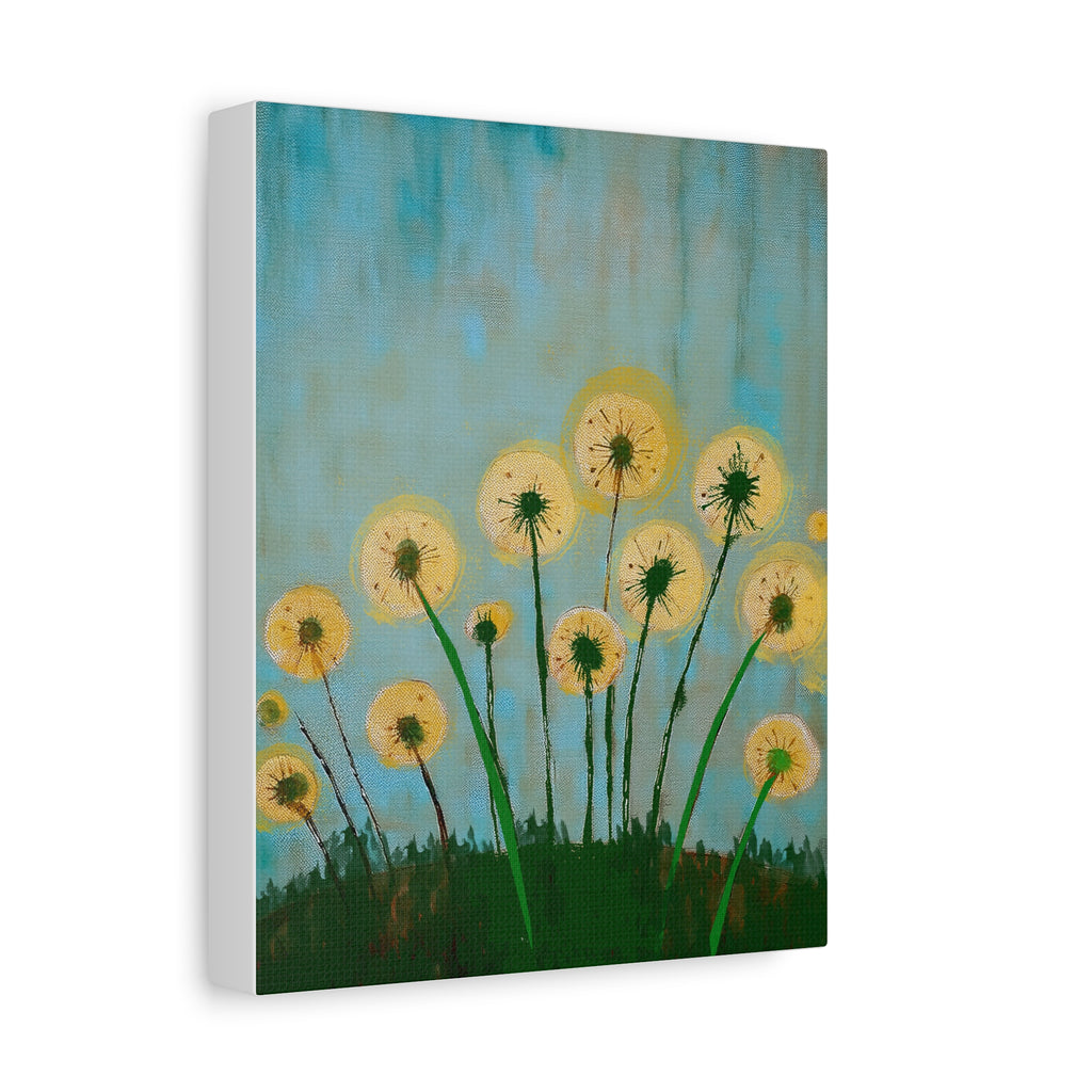 Midwest Modern Summer Dandelion Art Print Number Three - Matte Canvas, Stretched, 1.25"