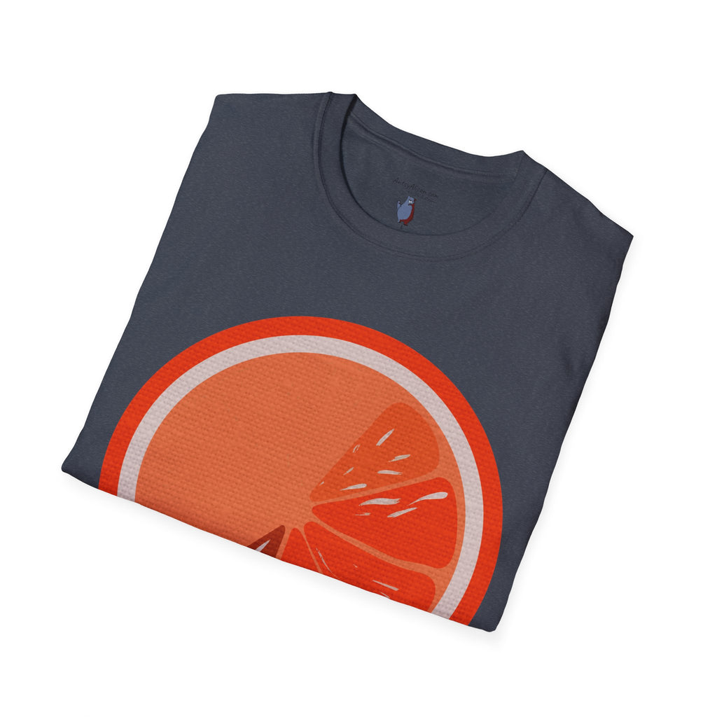 Midwest Modern Pop Icon Orange Slice - 100% Cotton Graphic Tee - orange, fruit