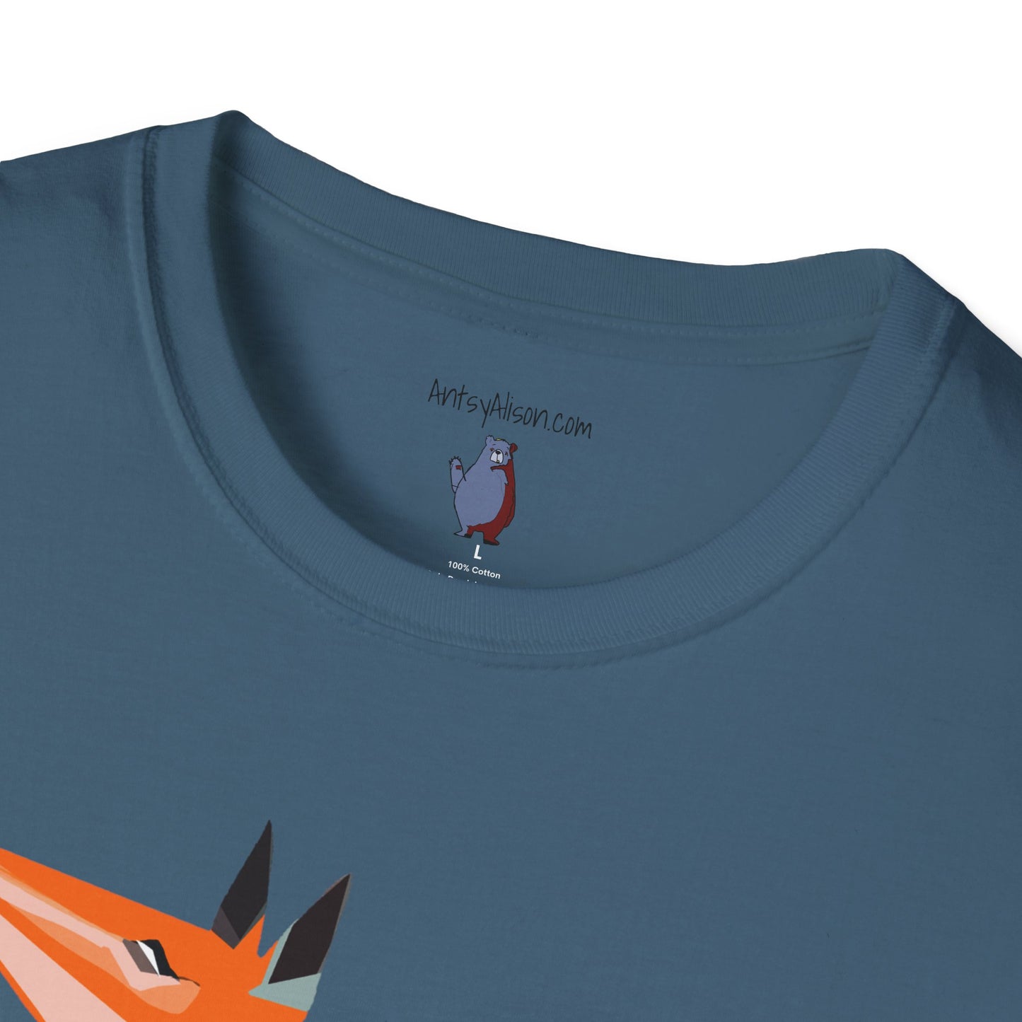 Proud and Stoic Fox Graphic Art Tee - 100% Cotton T-Shirt