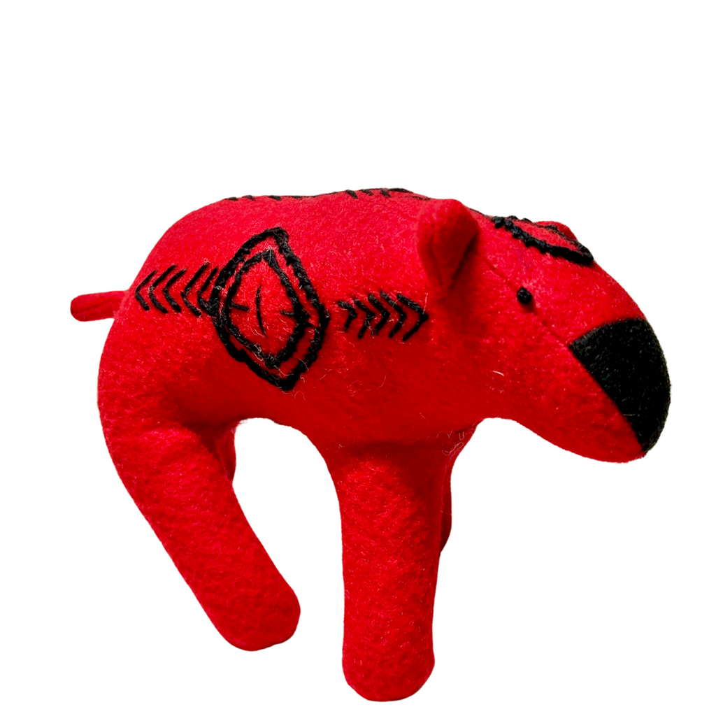 One of a Kind Bear Soft Art Textile Plush Decor