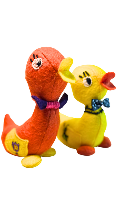 One of a Kind Plush Art Duckling Pair