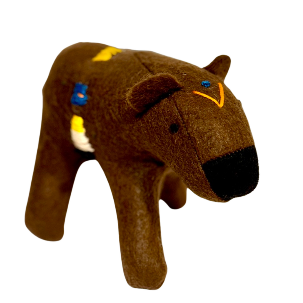 One of a Kind  Bear Soft Textile Art Plush Home Decor