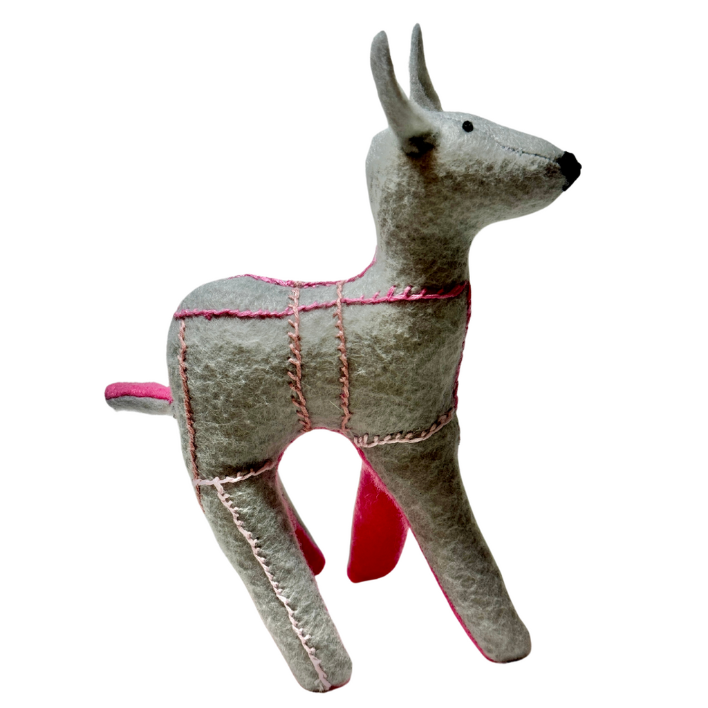 One of a Kind Deer Soft Art Textile Plush Home Decor