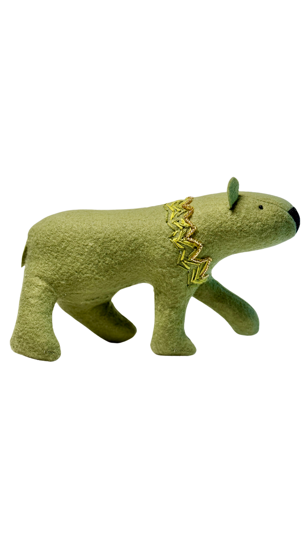 One of a Kind Walking Bridesmaid Bear Textile Art Plush Home Decor