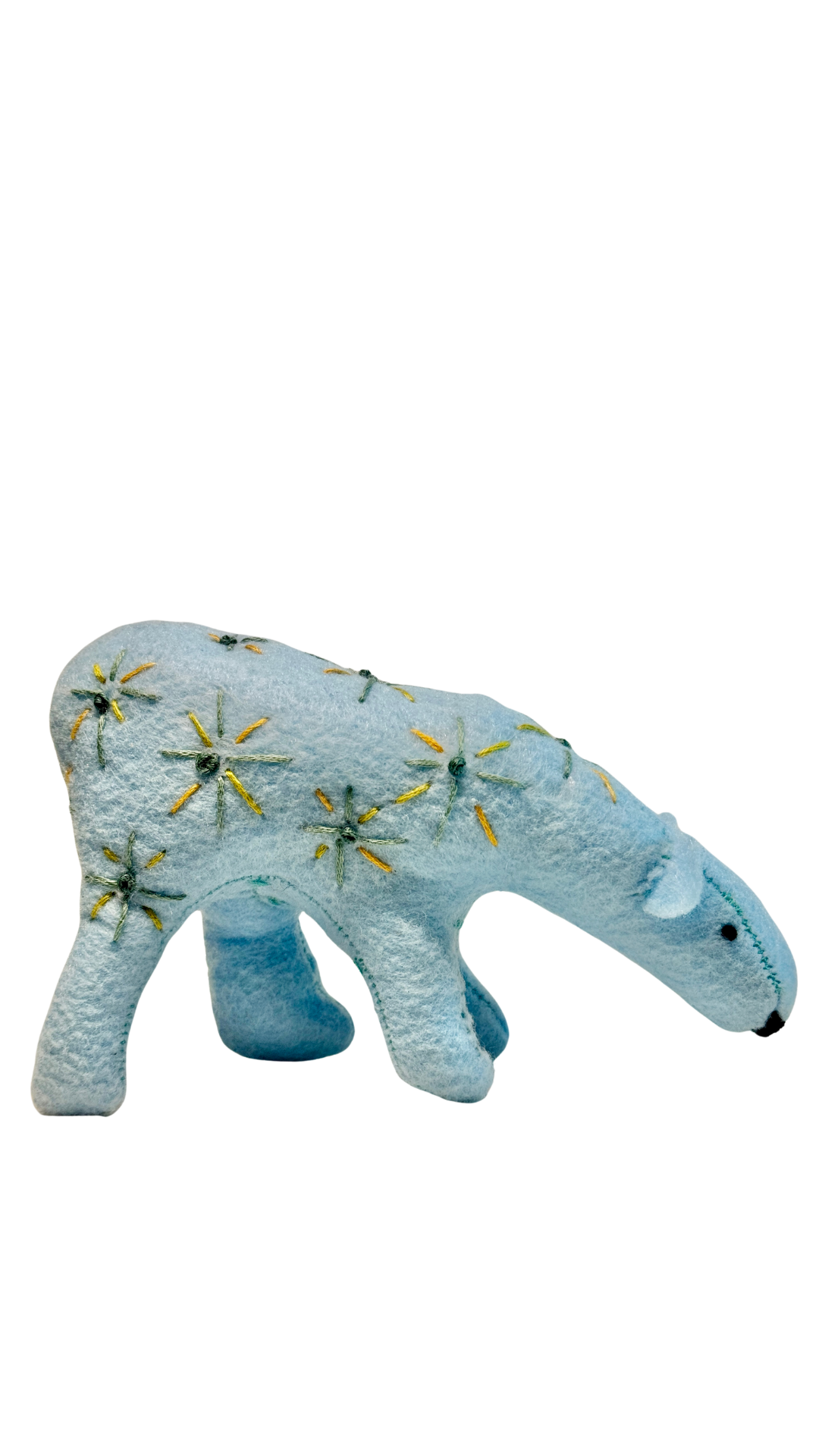 One of a Kind Plush Art Polar Bear Decor Figurine