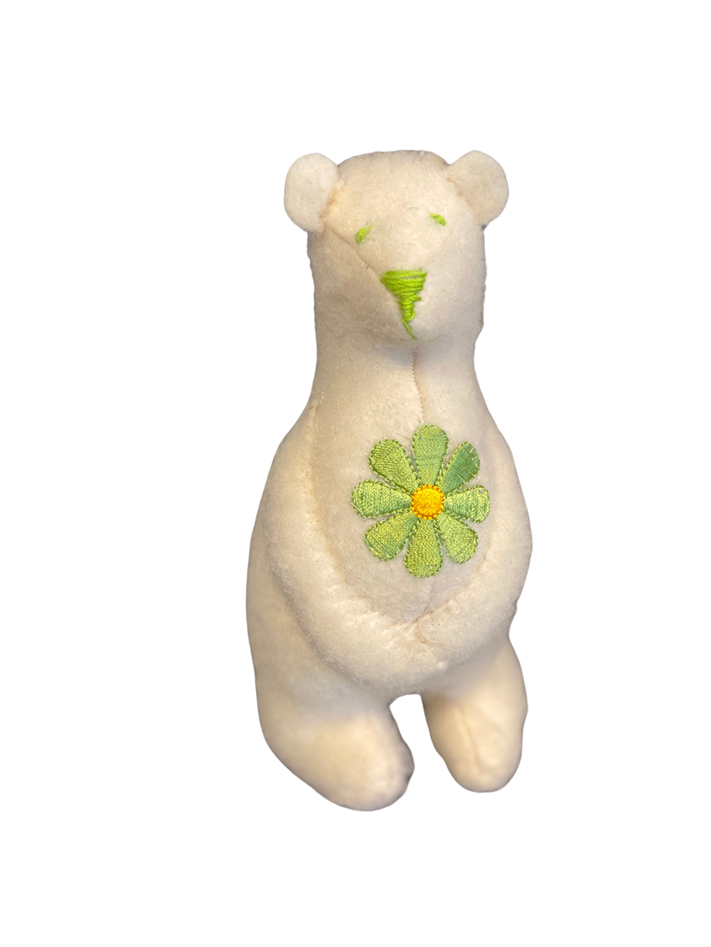 OOAK Ivory Springtime Flower Bear Plush Art