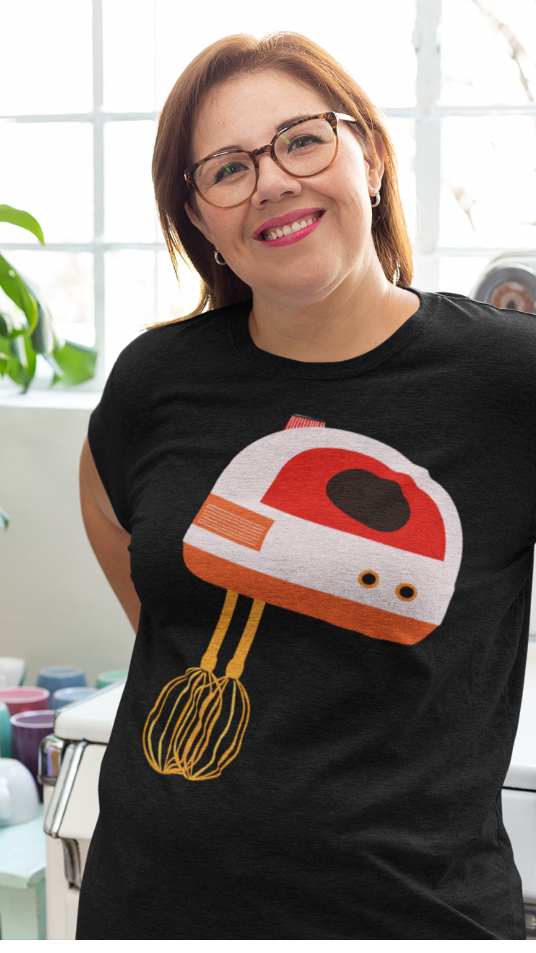 Retro Hand Mixer Blender Graphic T-Shirt