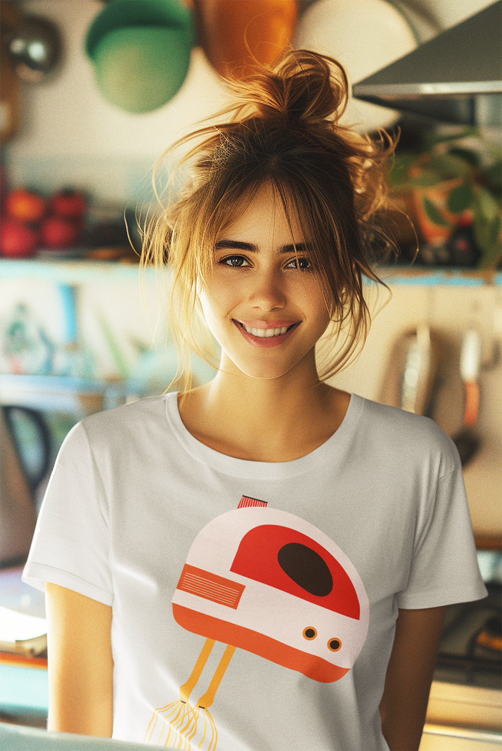 Retro Hand Mixer Blender - Unisex Softstyle Graphic T-Shirt