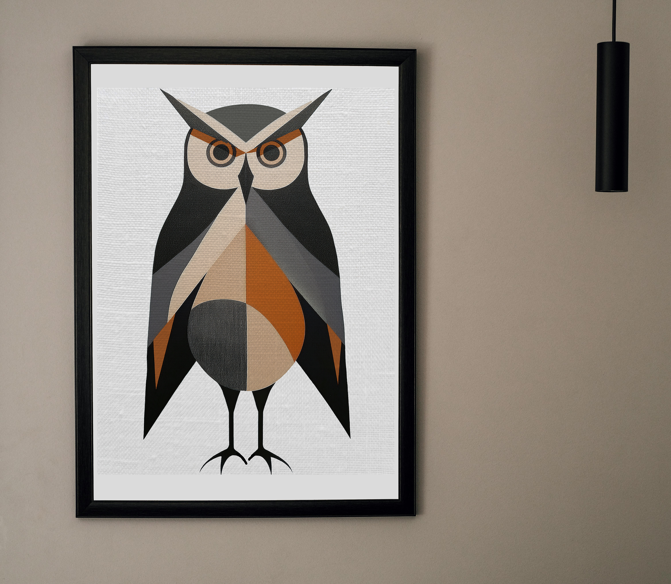 Midwest Modern Caped Crusader Owl - Matte Canvas, Stretched, 1.25"