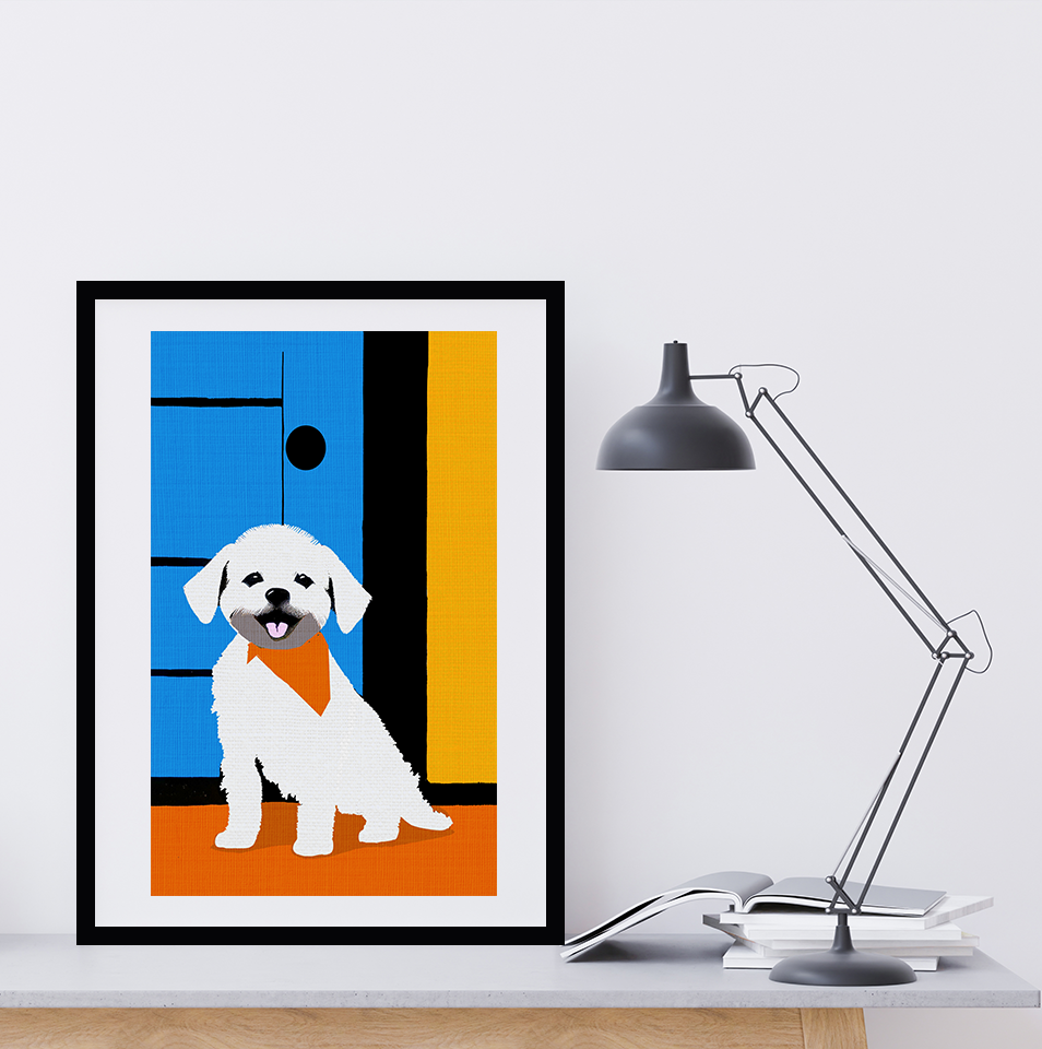 Midwest Mod Dog  Welcome Home Art Print - Matte Canvas, Stretched, 1.25"