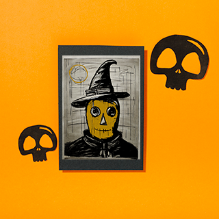 Scarecrow or Witch, You Decide Art Print  - Matte Canvas, Stretched, 1.25"