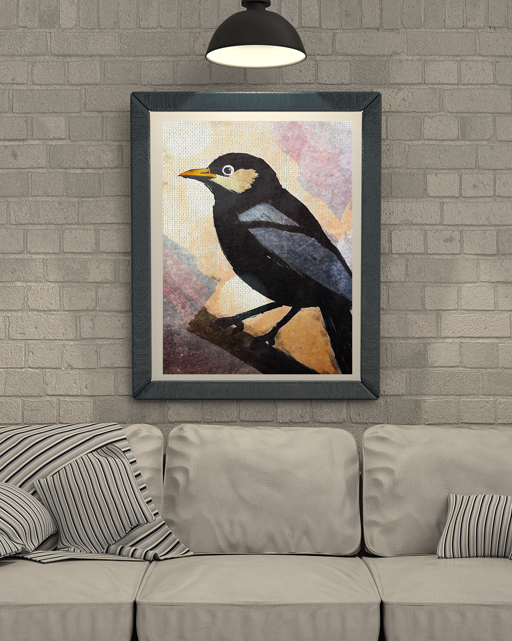 Midwest Mod There's a Little Bird Art Print  - Matte Canvas, Stretched, 1.25"