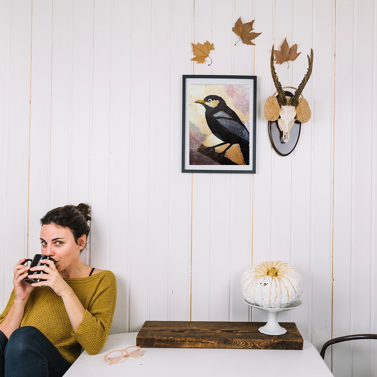 Midwest Mod There's a Little Bird Art Print  - Matte Canvas, Stretched, 1.25"