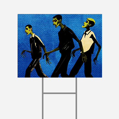 Zombie Yard Sign for Halloween Decor, Spooky Garden Signs, Outdoor Halloween Decoration, Fun Halloween Yard Art, Trick or Treat Signage
