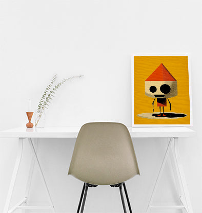Midwest Modern Pop Art Robot Print - Matte Canvas, Stretched, 1.25" - wall decor, fun art, modern, simple, graphic, robot