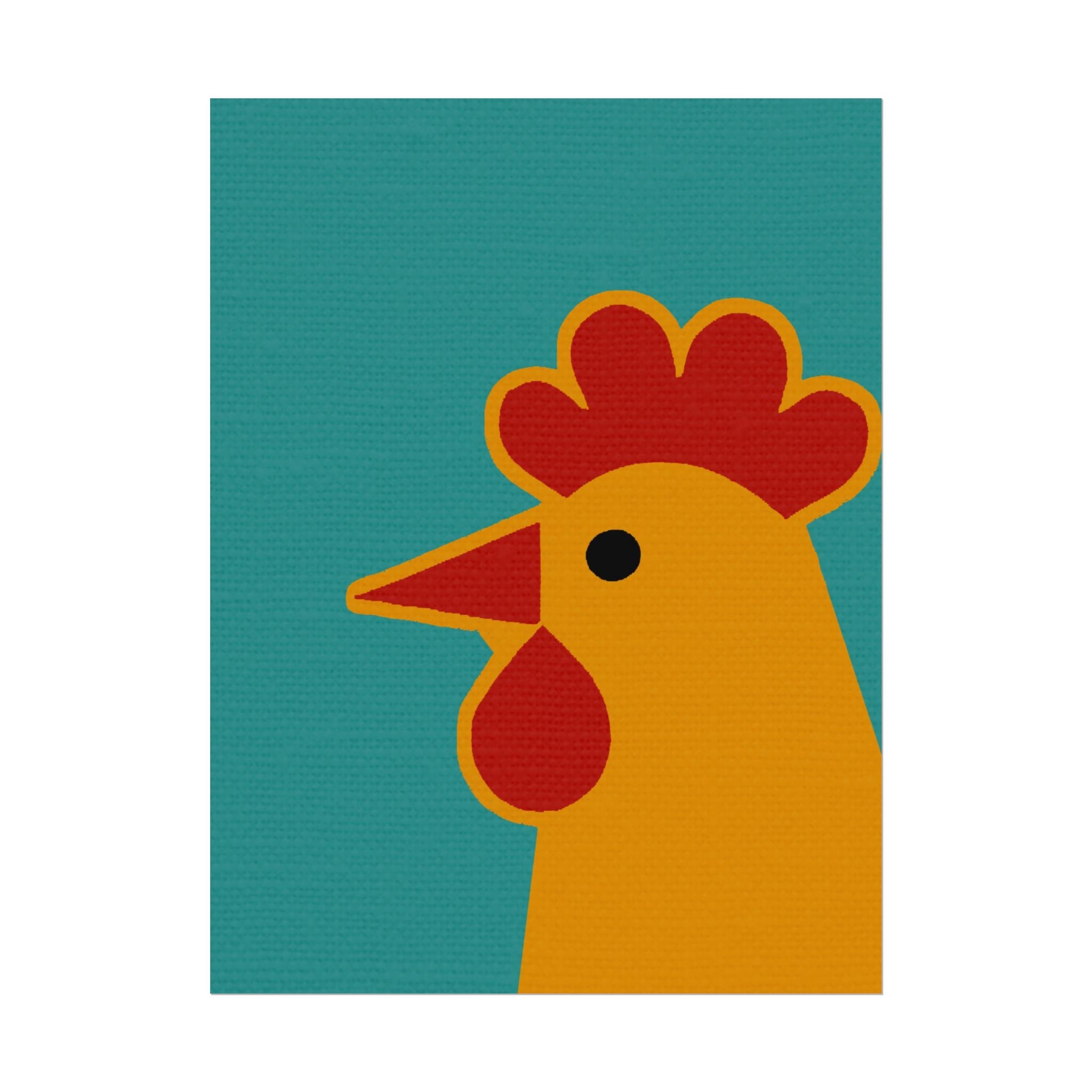 Pop Art Style Chicken, Rolled Poster -  animal lovers, spring, summer, easter, chicken