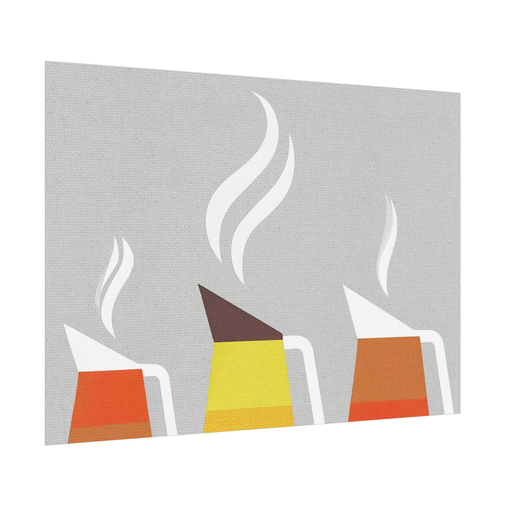 Danish Modern Inspired Coffee Pot Art Print Rolled Poster | Wall Art, Midwest Mod, Danish Modern, Coffee, Coffee Pot