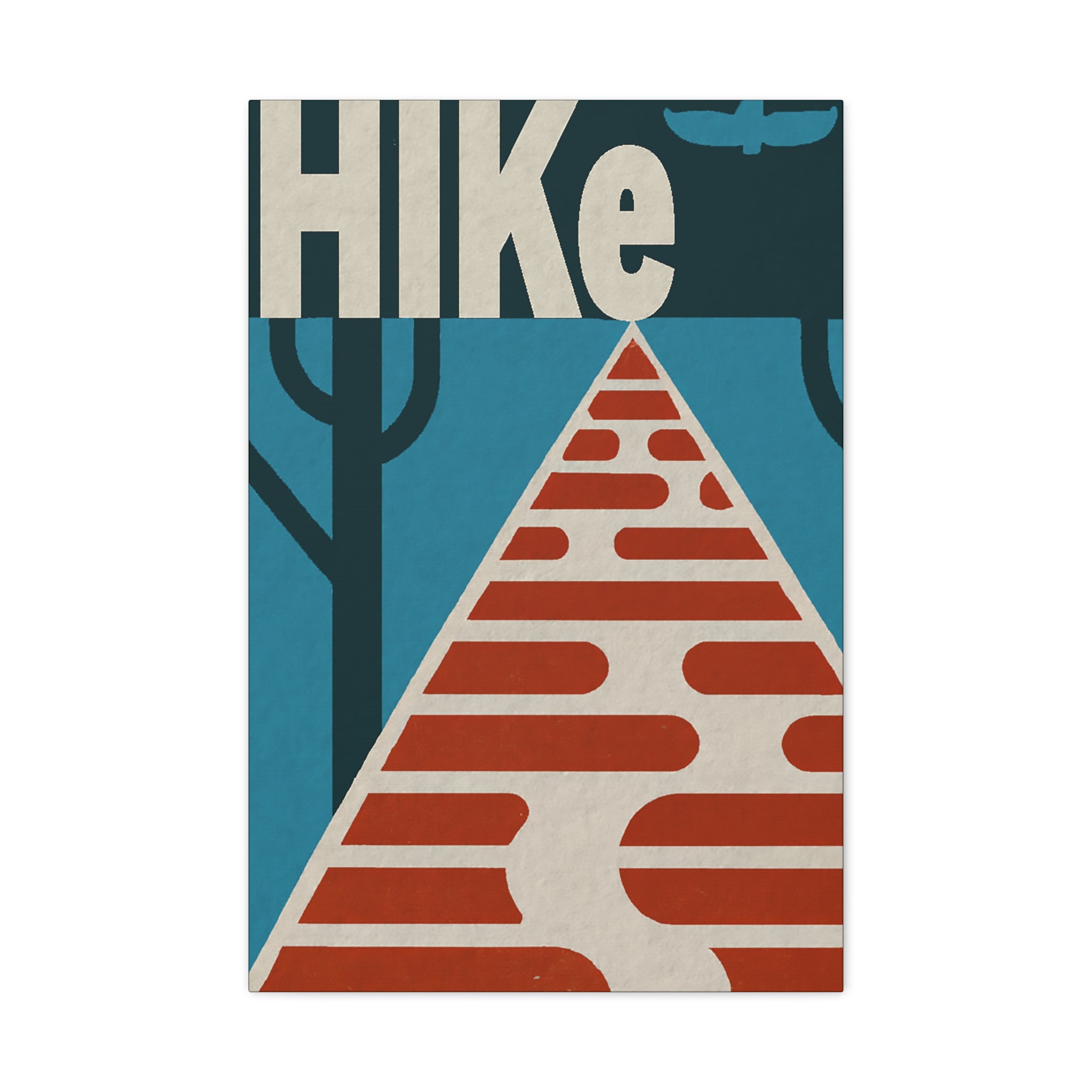 Midwest Modern Icon Pop Outdoor Hike Print - Matte Canvas, Stretched, 1.25"