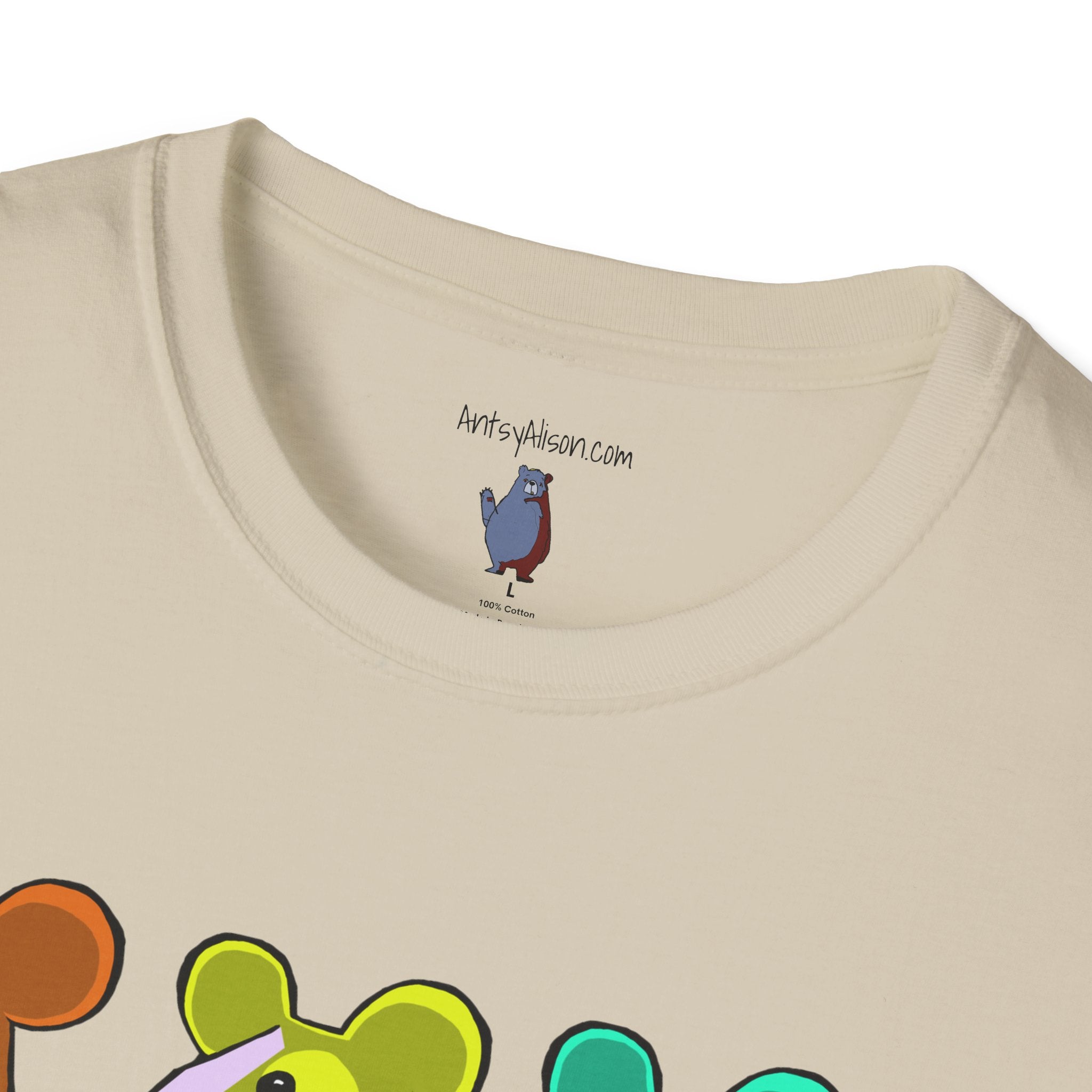 Hickory Dickory Dock Graphic Art Mouse Tee - 100% Cotton T-Shirt