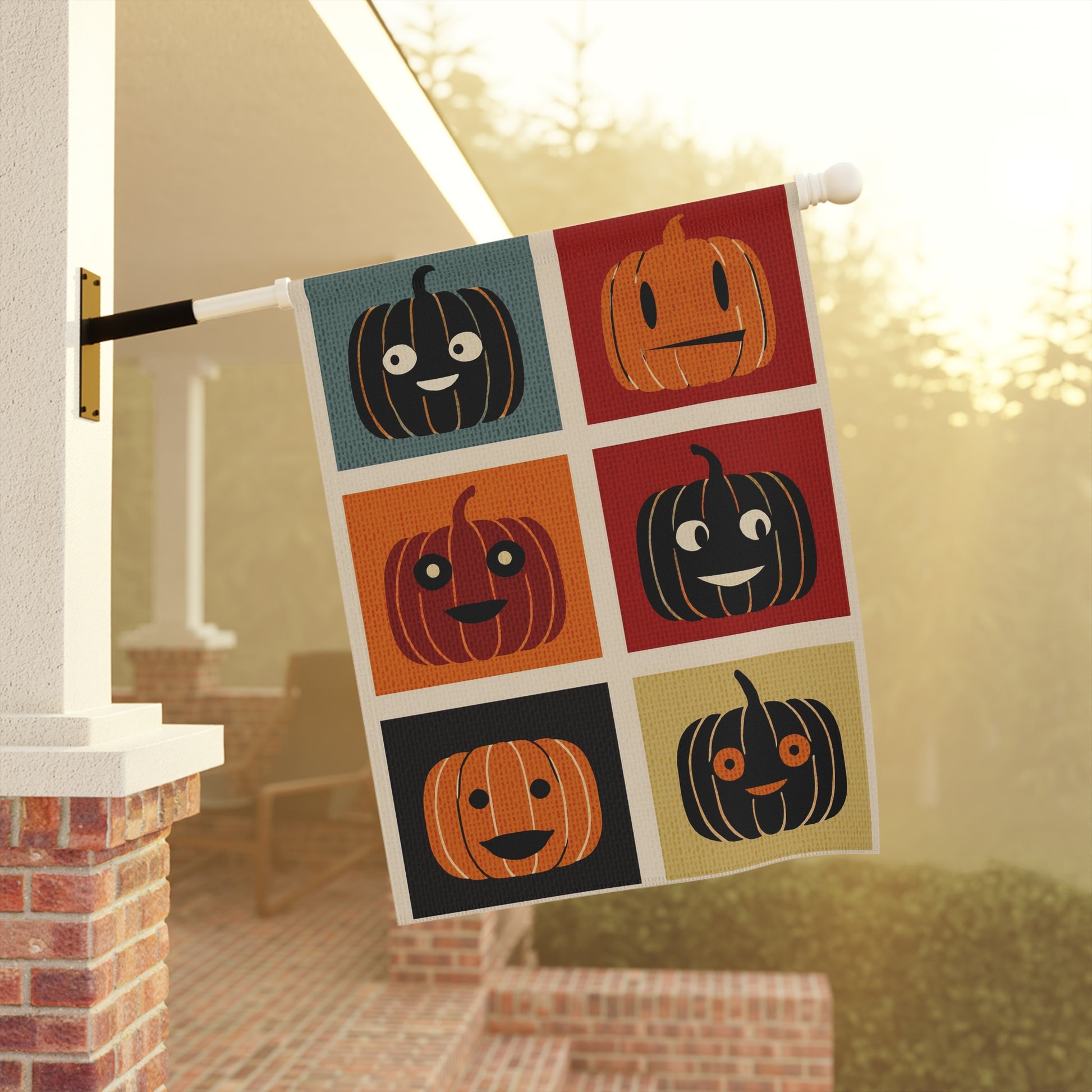 Halloween Seasonal Midwest Mod Pumpkin Display Whimsical Yard Decoration, Unique Home & Garden Decor, Outdoor Signs, Fun Garden Art