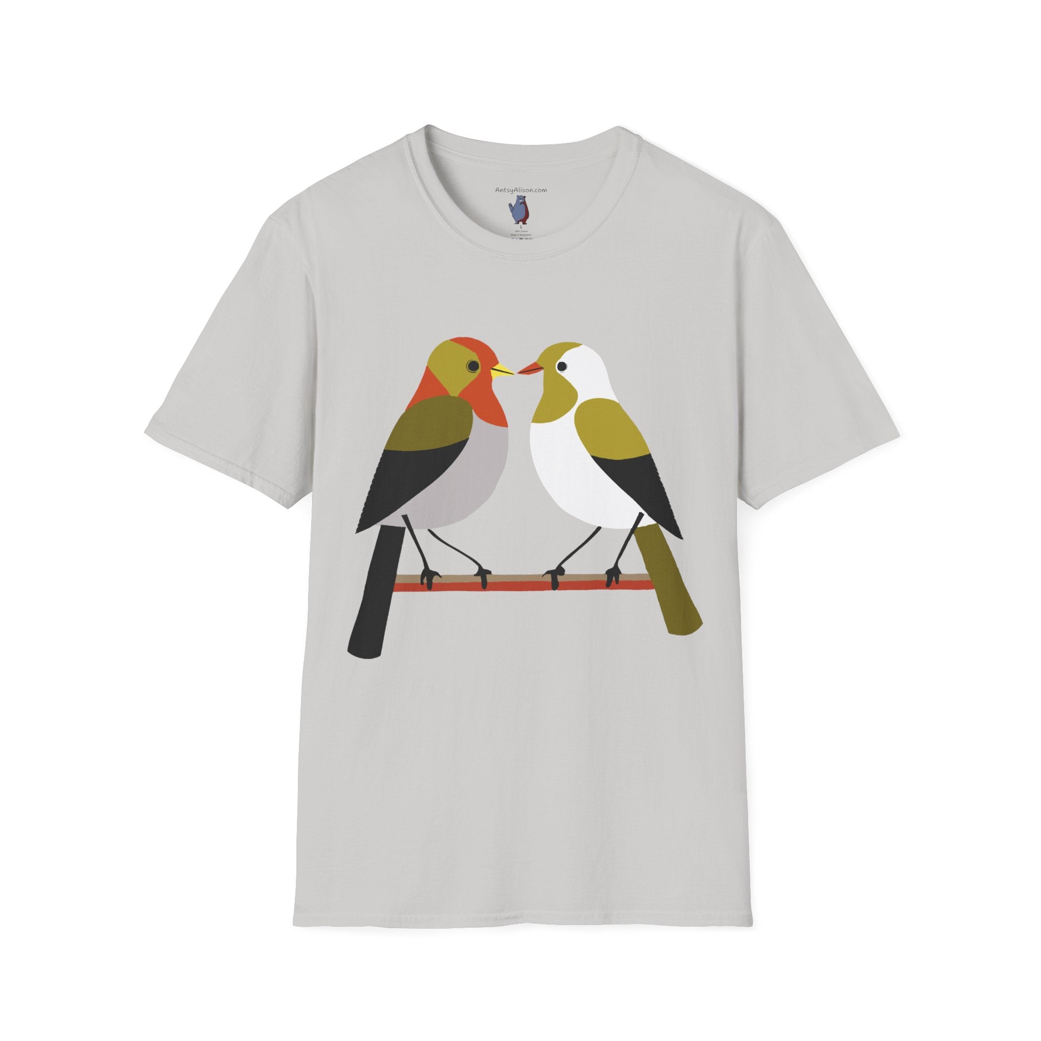 Modern Lovebirds - Unisex Softstyle T-Shirt 100% Cotton