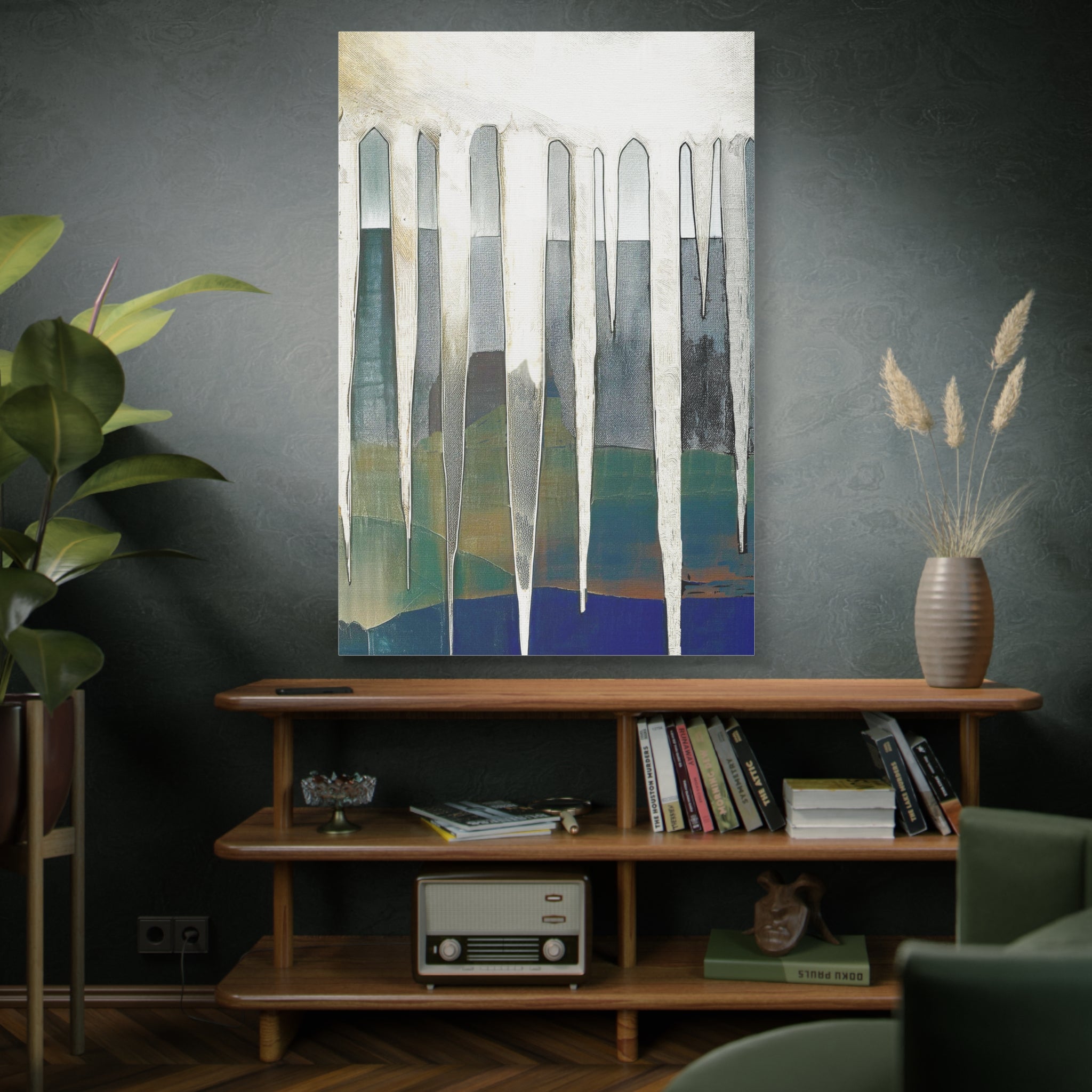 Modern Abstract Icicles - Matte Canvas, Stretched, 1.25"