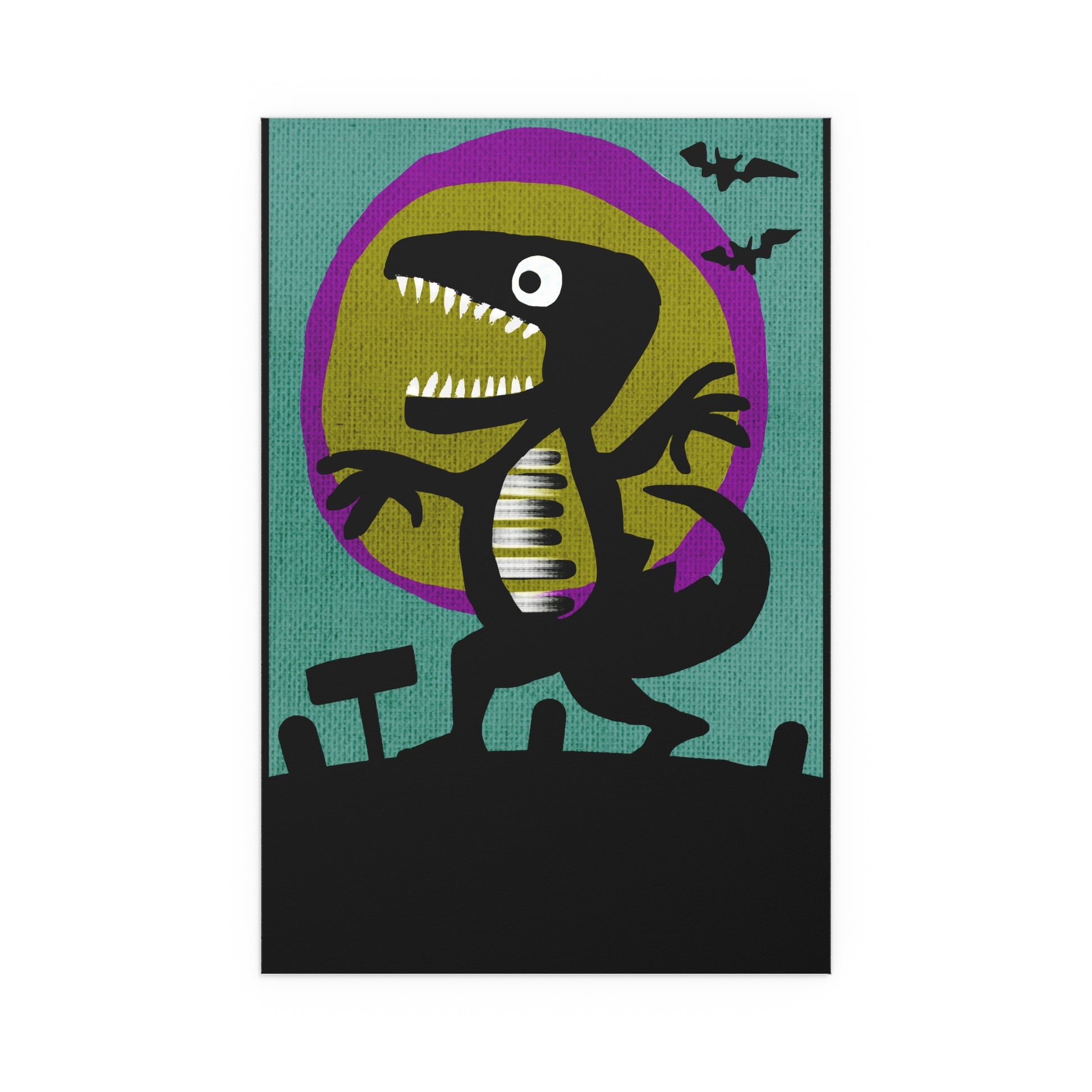 Midwest Mod Family Friendly Godzilla Seasonal Silk Poster, Indoor and Outdoor Decor, Unique Home Decor, Seasonal Decor, Halloween, Godzilla, Monsters
