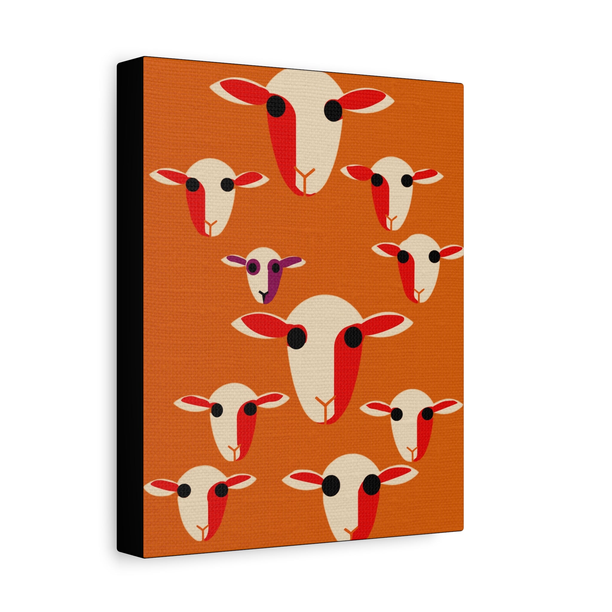 Midwest Modern Abstract Black Sheep Pop Art Print - Matte Canvas, Stretched, 1.25" -  home decor, wall art, pop art, sheep