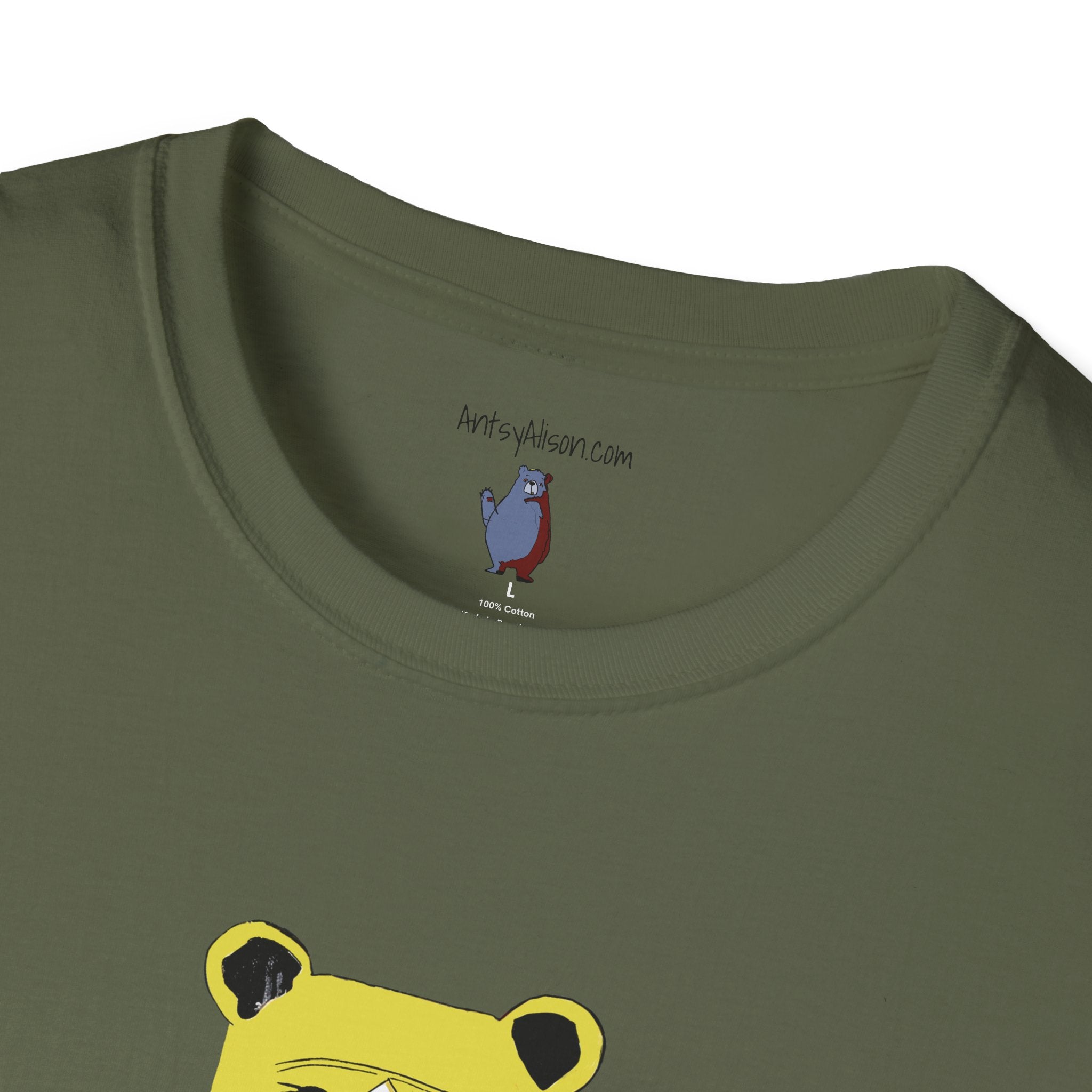 The Painted Black Bear Graphic Art Tee - 100% Cotton T-Shirt