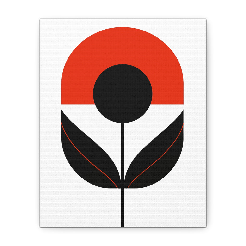 Ladybug Red Mod Flower - Matte Canvas, Stretched, 1.25"
