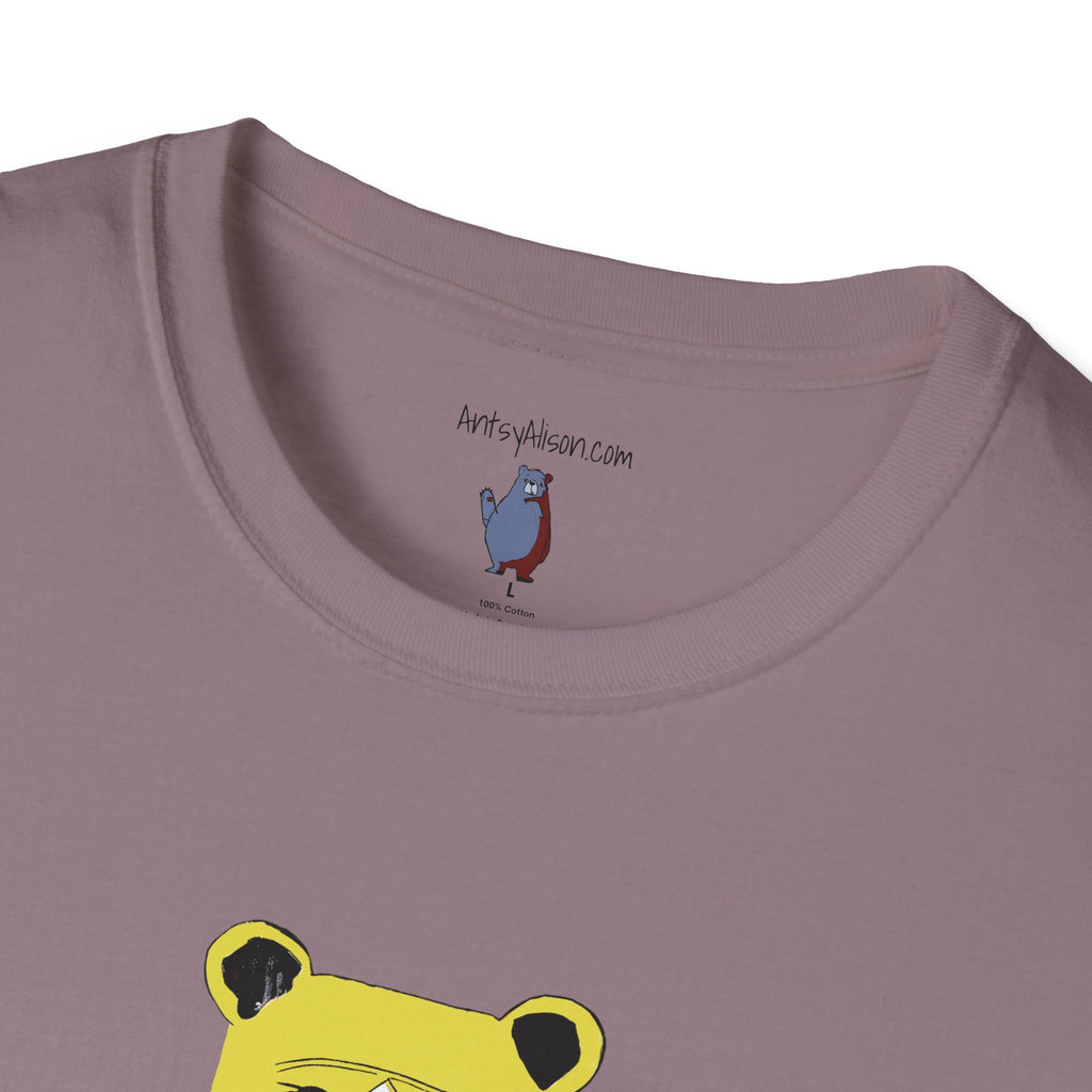 The Painted Black Bear Graphic Art Tee - 100% Cotton T-Shirt