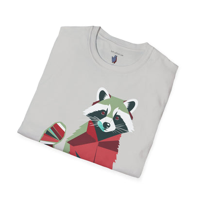 Ricky Raccoon Graphic Art Raccoon Tee - 100% Cotton T-Shirt