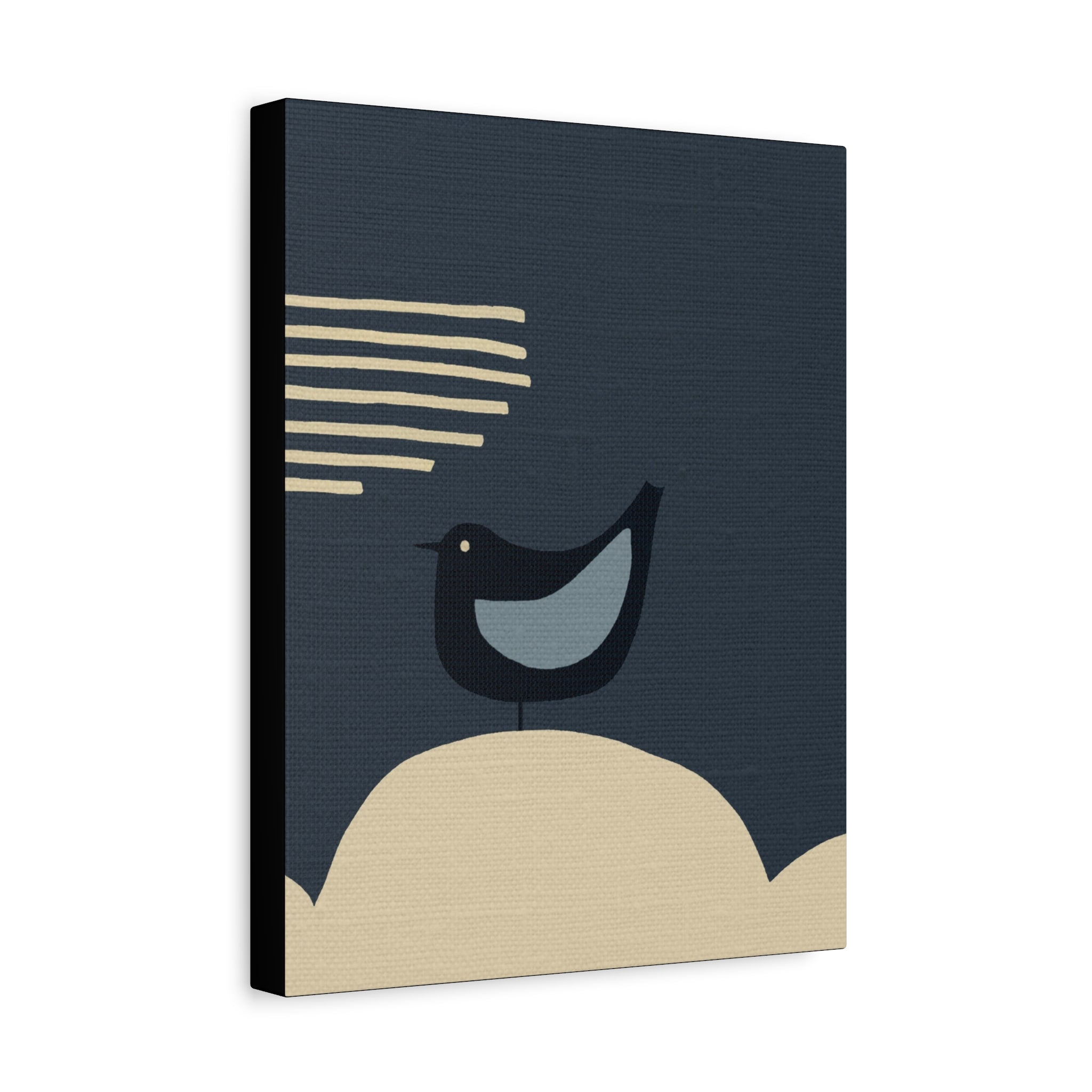 Midwest Modern Windy Bird Graphic Art Print - Matte Canvas, Stretched, 1.25" - wall art, windy, bird, home decor