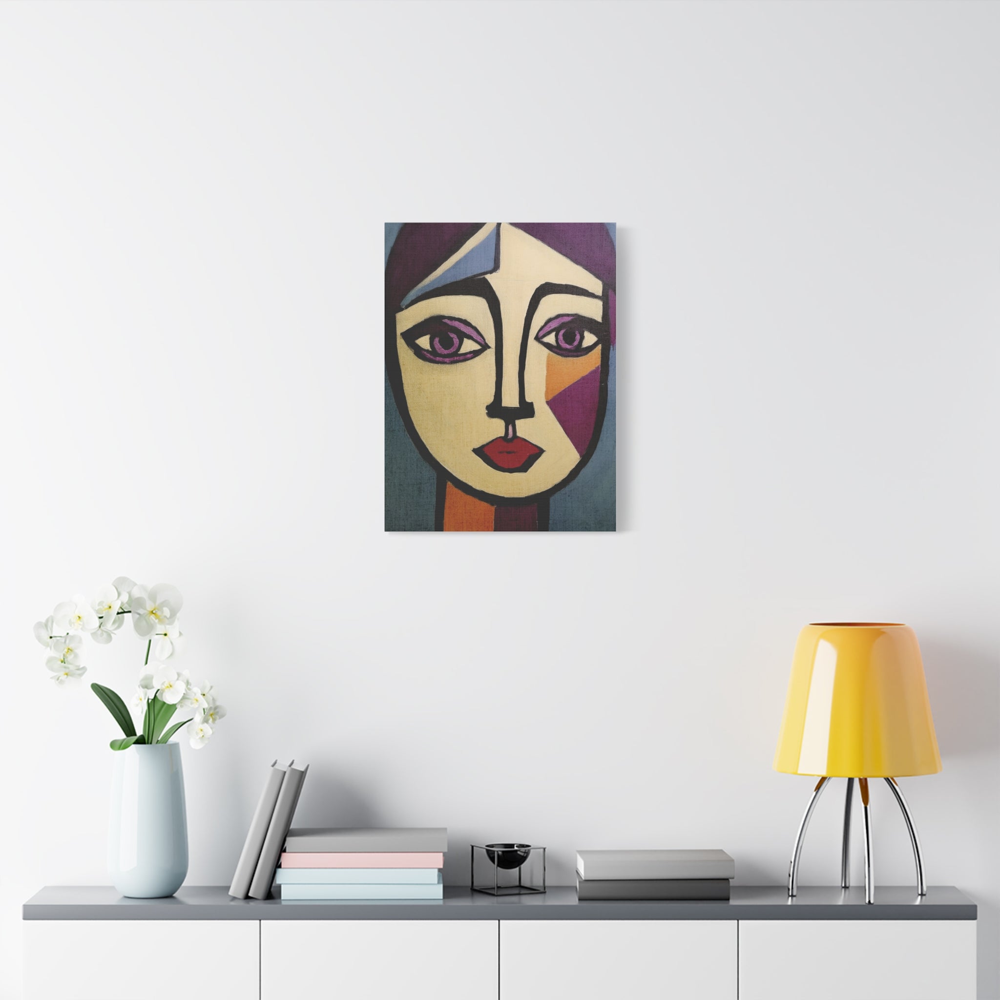 Abstract Moody Woman Portrait Art Print - Matte Canvas, Stretched, 1.25"
