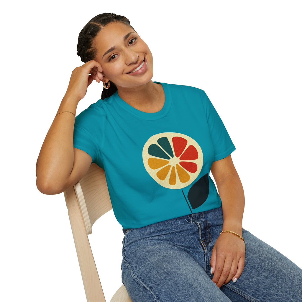 Midwest Modern Pop Art Lemon Flower - 100% Cotton Graphic Tee - unisex, pop, lemon, icon