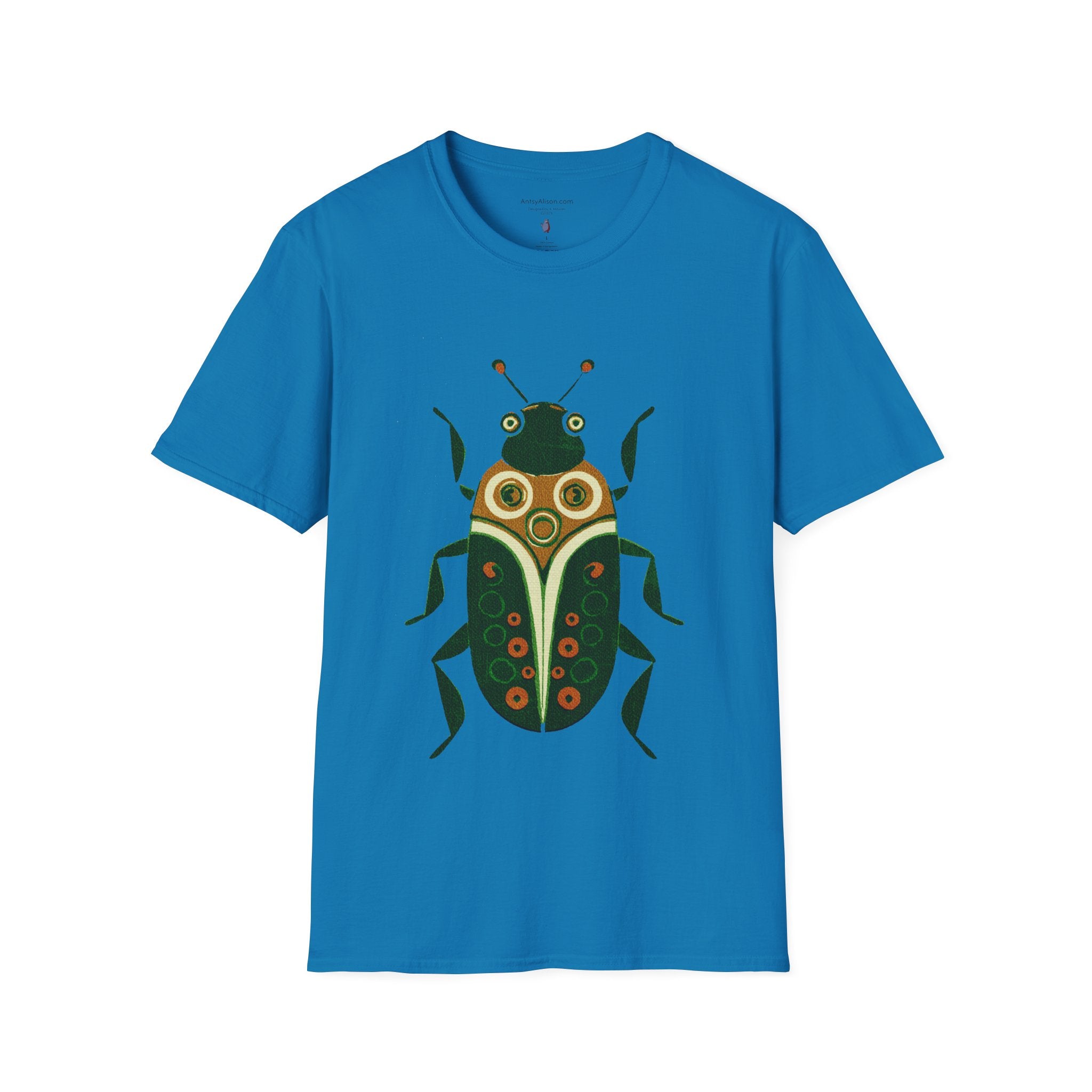 Midwest Modern Green Beetle - Unisex Softstyle T-Shirt