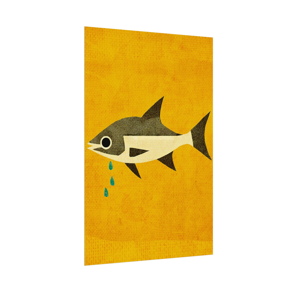 Don't Cry Mod Abstract Fish Art Print Rolled Poster | Wall Art, Midwest Mod, Fish, Fishing