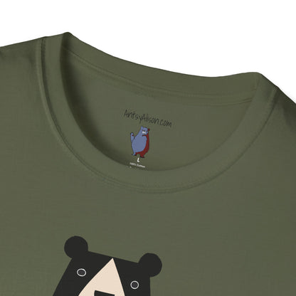 Bear in Yellow Graphic Art - 100% Cotton T-Shirt