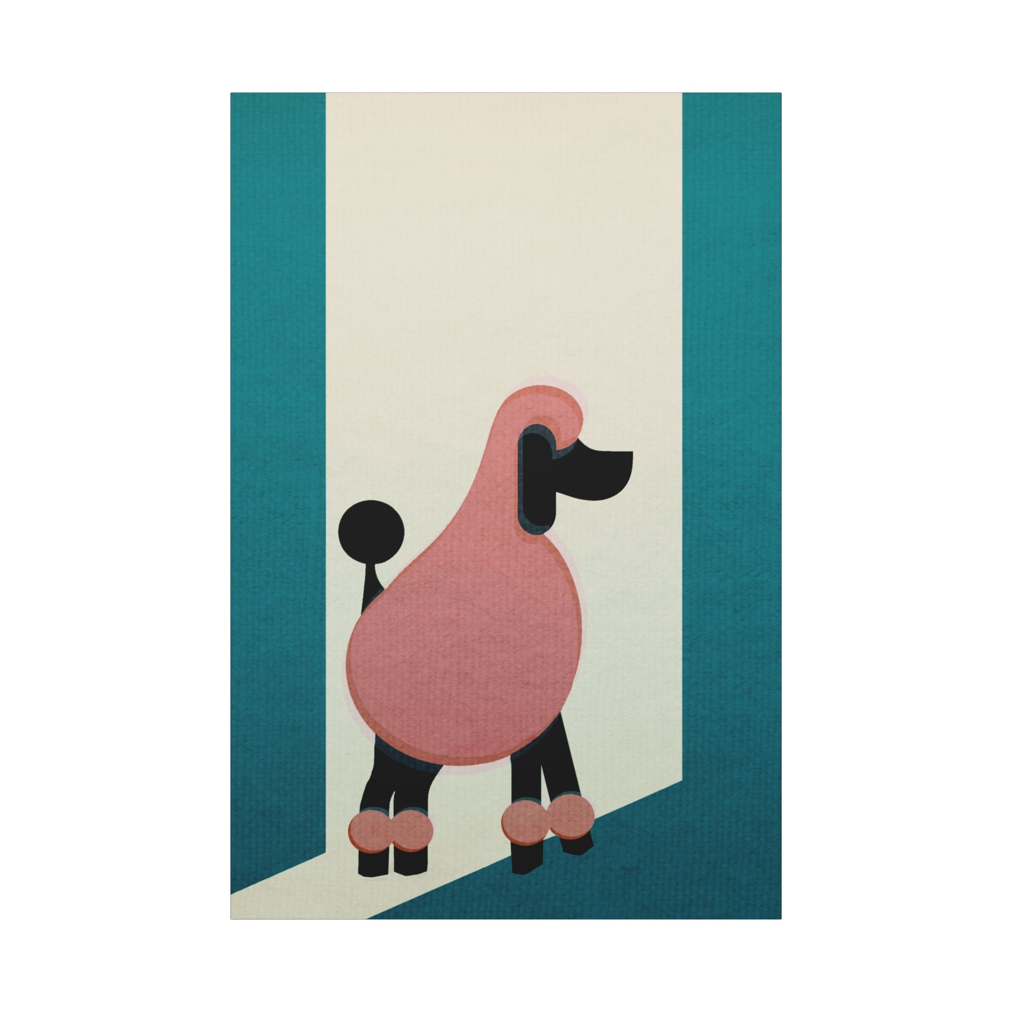 Midwest Modern Poodle Love Print - Matte Canvas, Stretched, 1.25"